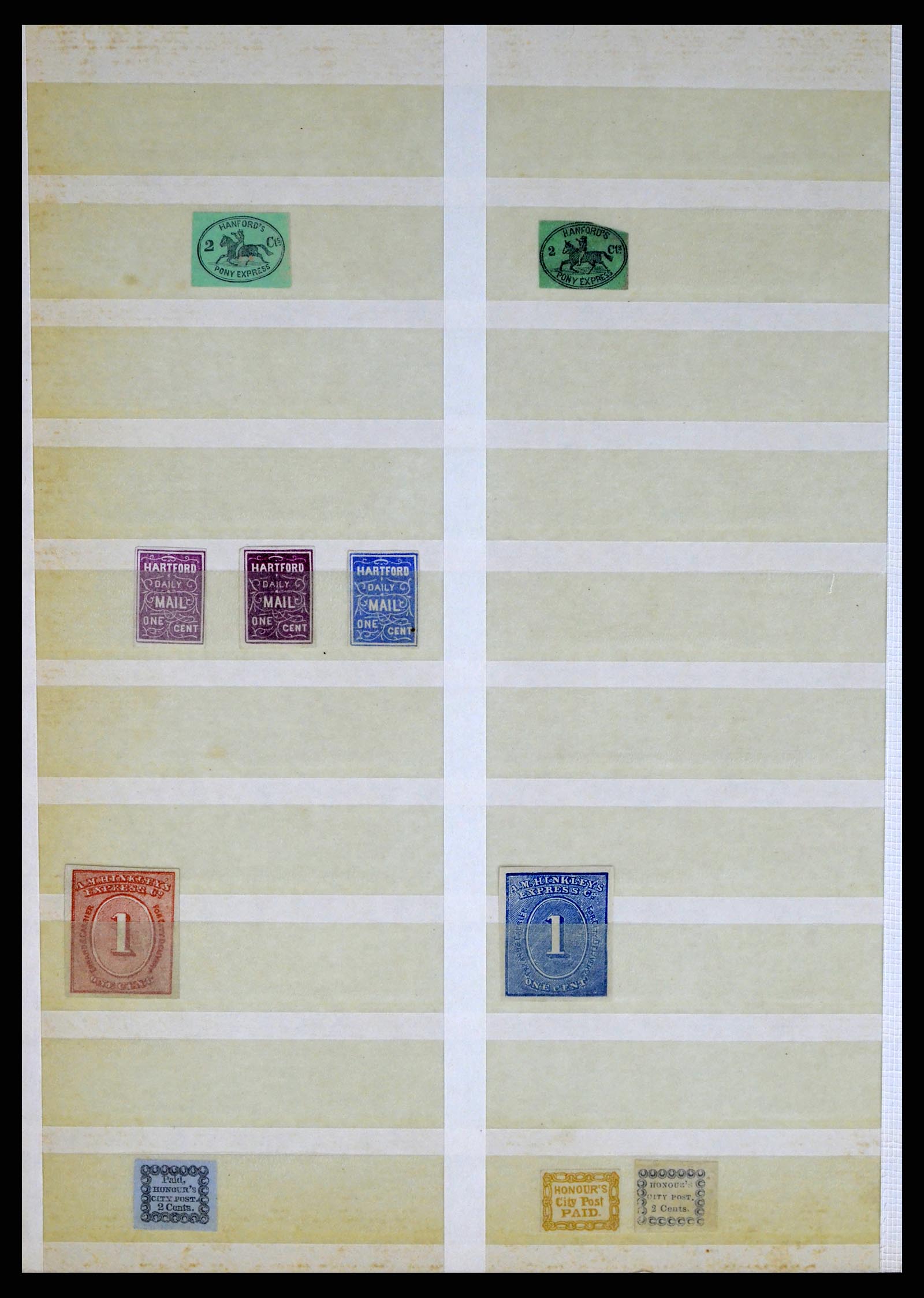 35520 026 - Postzegelverzameling 35520 USA local/carrier stamps 1851-1883.