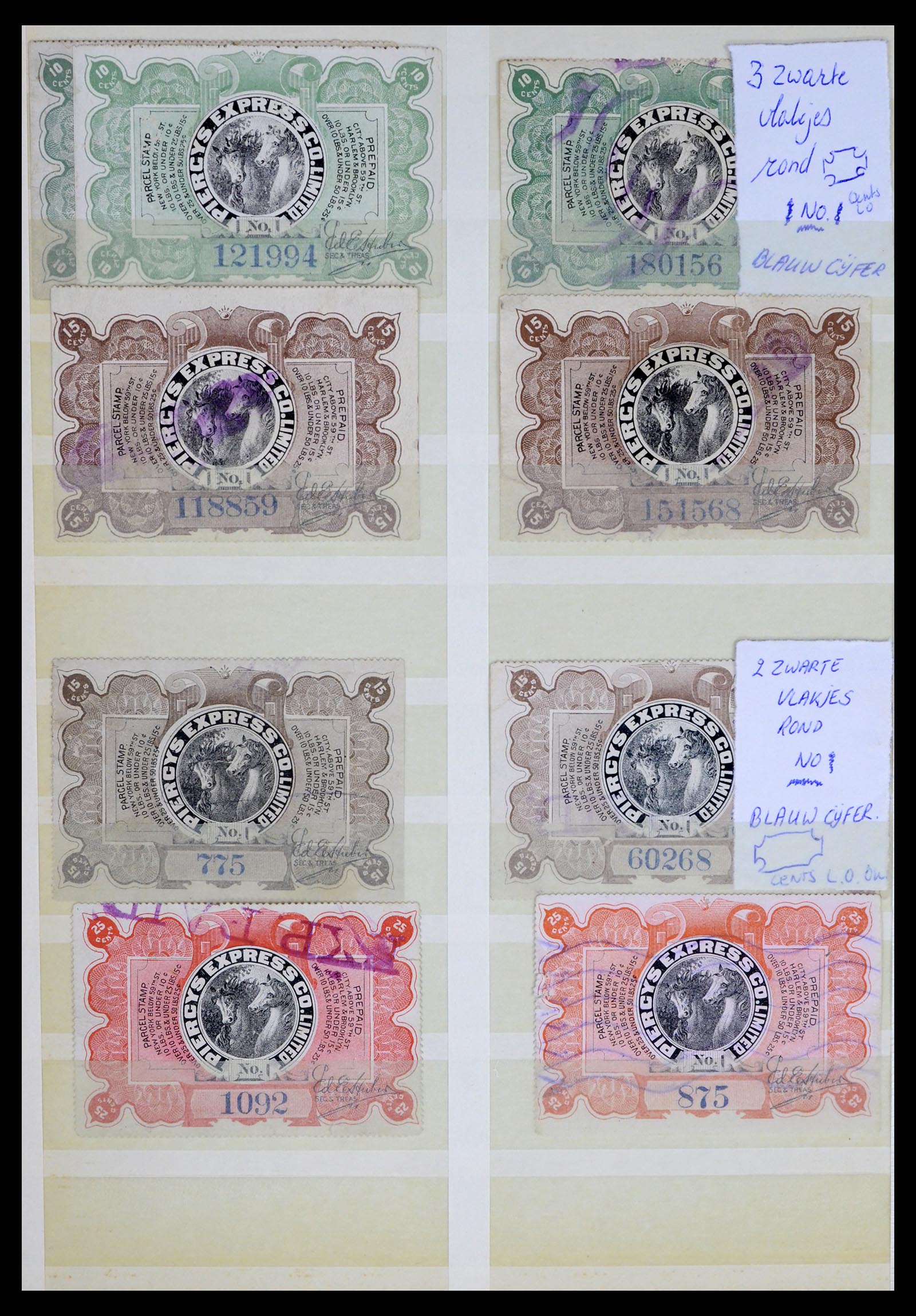 35520 055 - Postzegelverzameling 35520 USA local/carrier stamps 1851-1883.