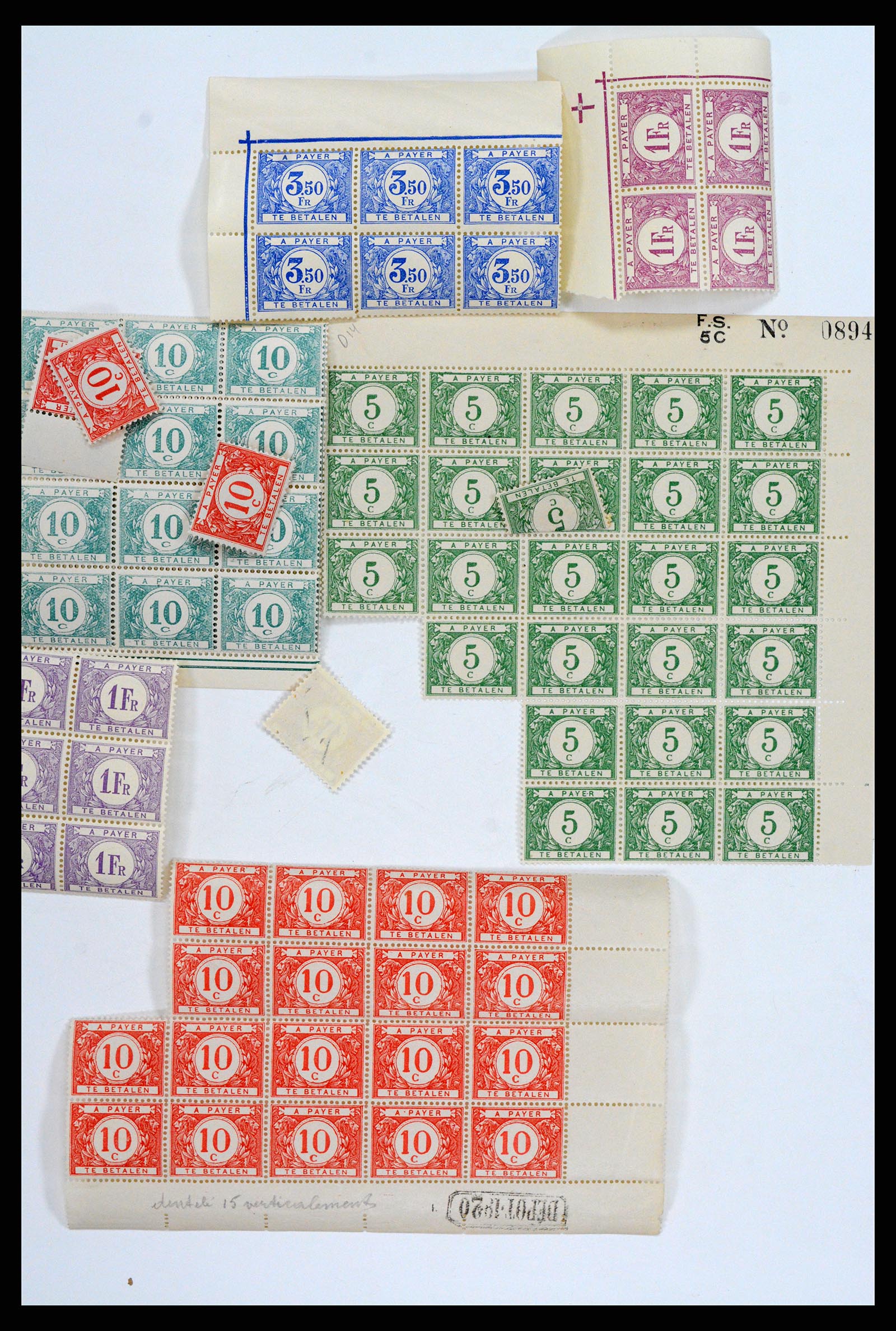 35523 008 - Stamp Collection 35523 Belgium 1897-1945.