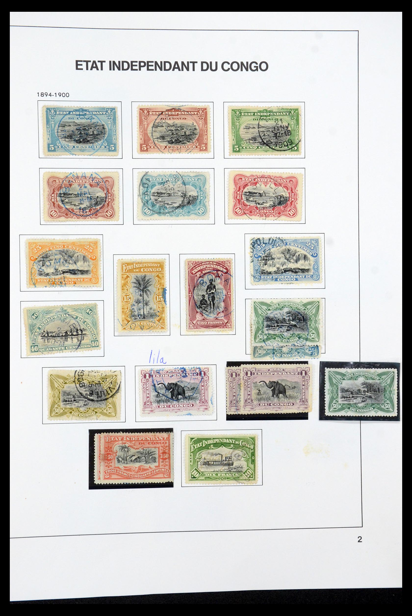 35524 002 - Postzegelverzameling 35524 Belgisch Congo 1885-1960.