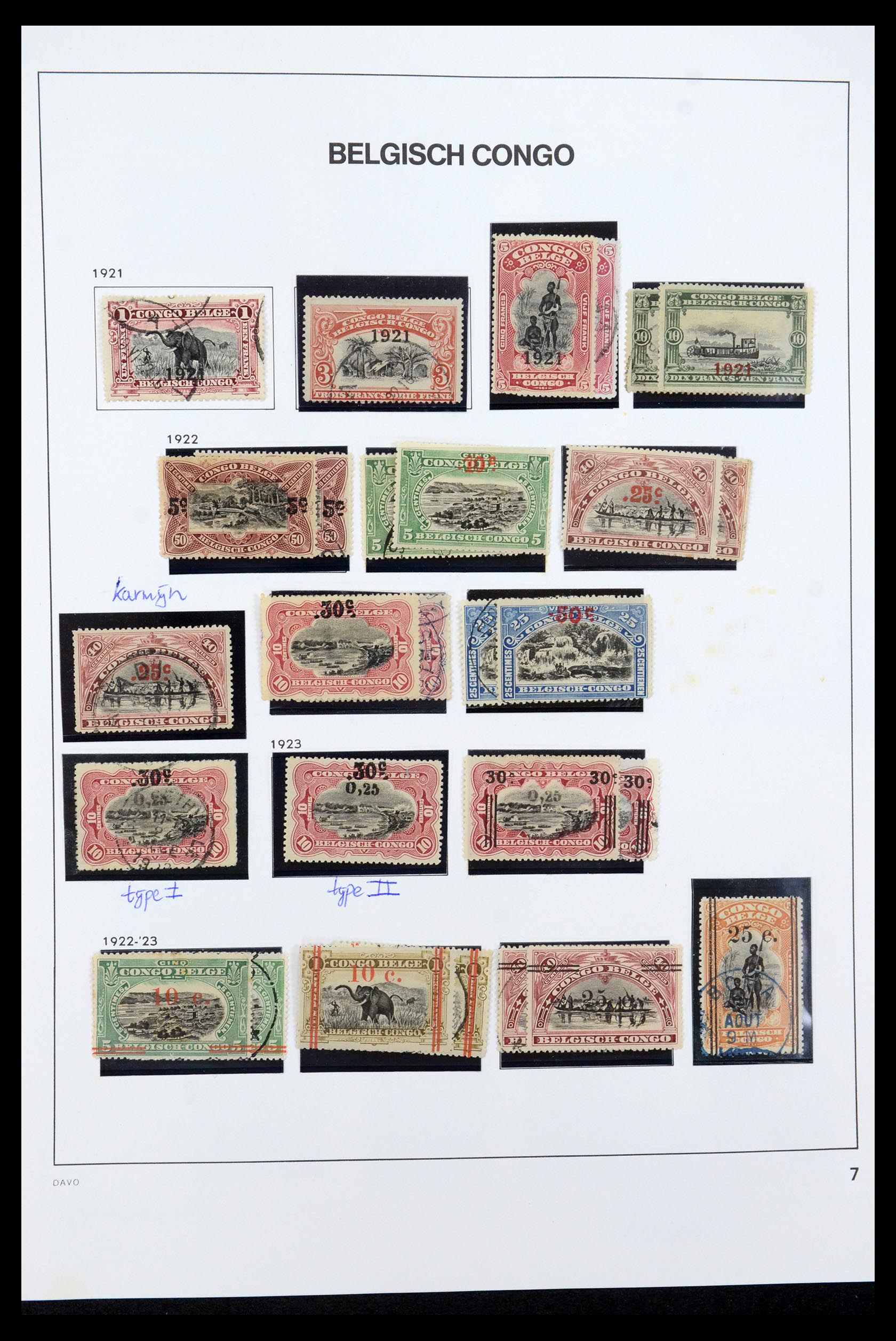 35524 014 - Postzegelverzameling 35524 Belgisch Congo 1885-1960.