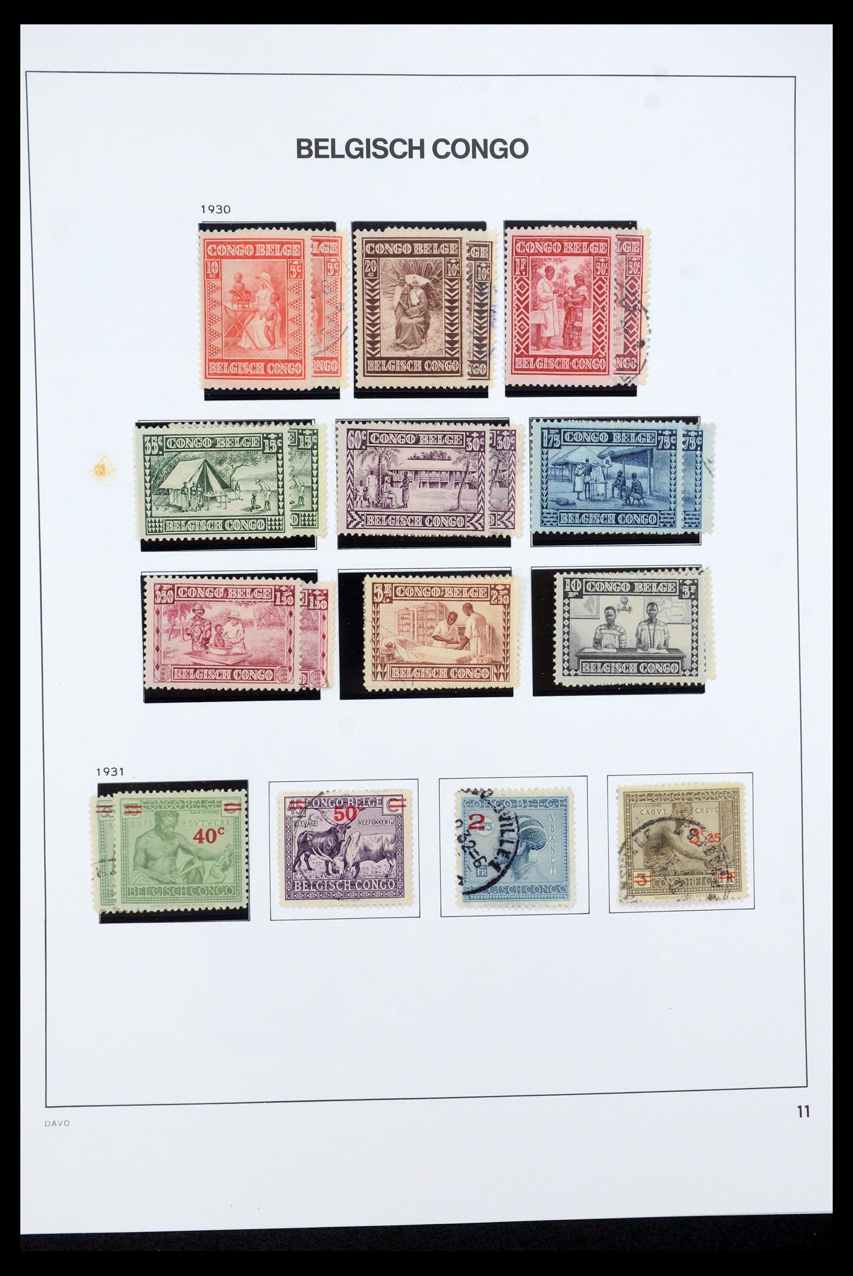 35524 020 - Postzegelverzameling 35524 Belgisch Congo 1885-1960.