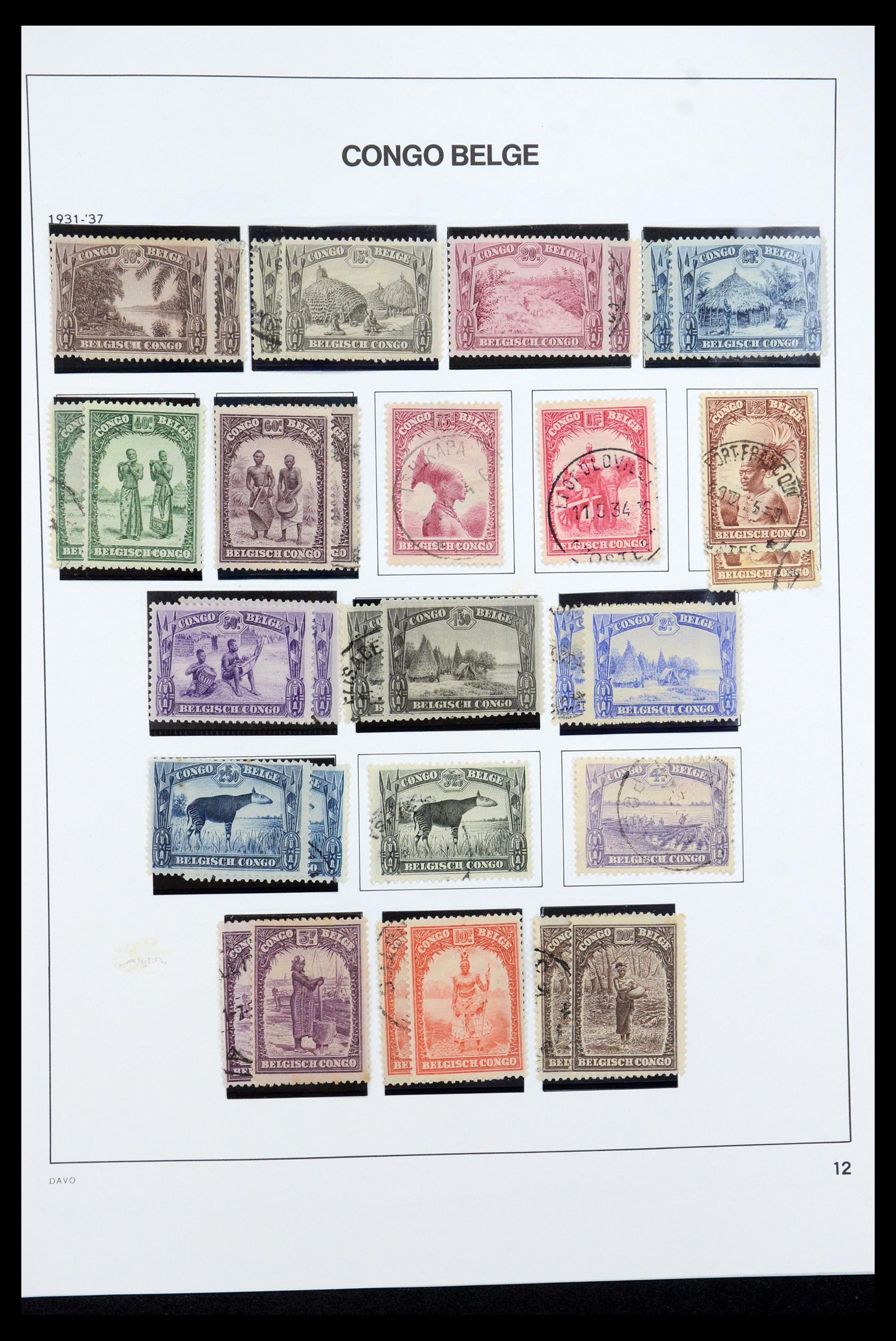 35524 021 - Postzegelverzameling 35524 Belgisch Congo 1885-1960.