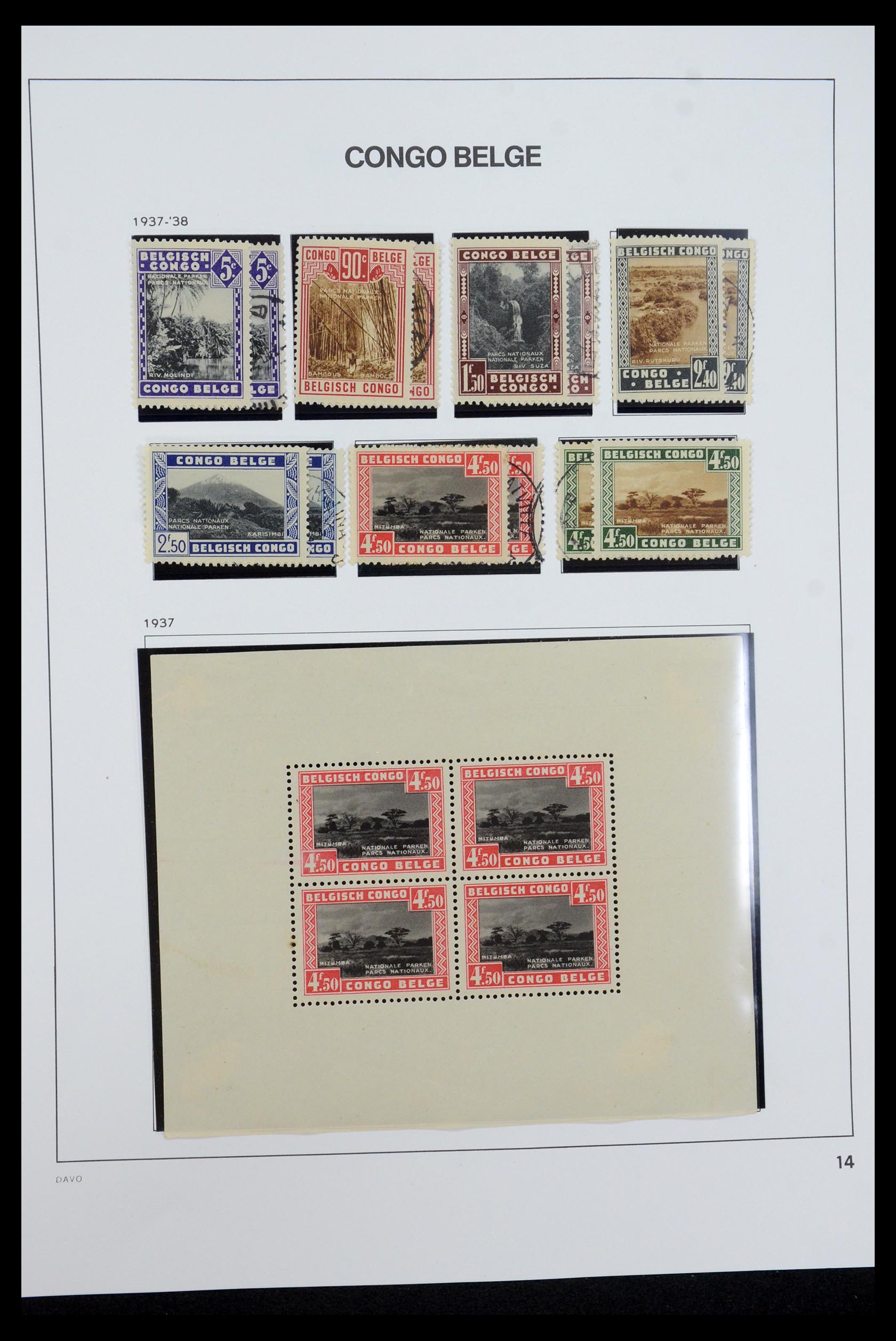 35524 024 - Postzegelverzameling 35524 Belgisch Congo 1885-1960.