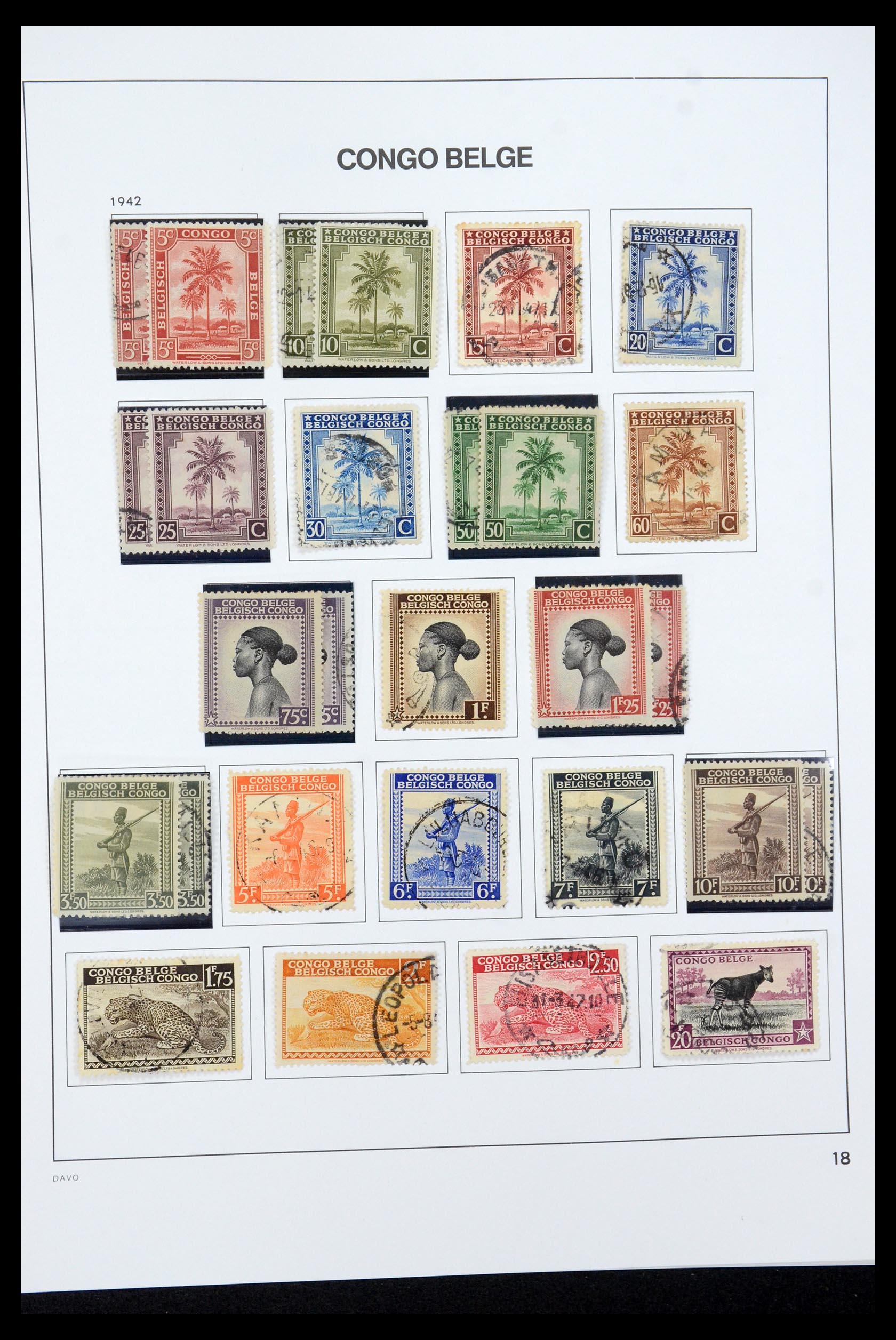 35524 028 - Postzegelverzameling 35524 Belgisch Congo 1885-1960.
