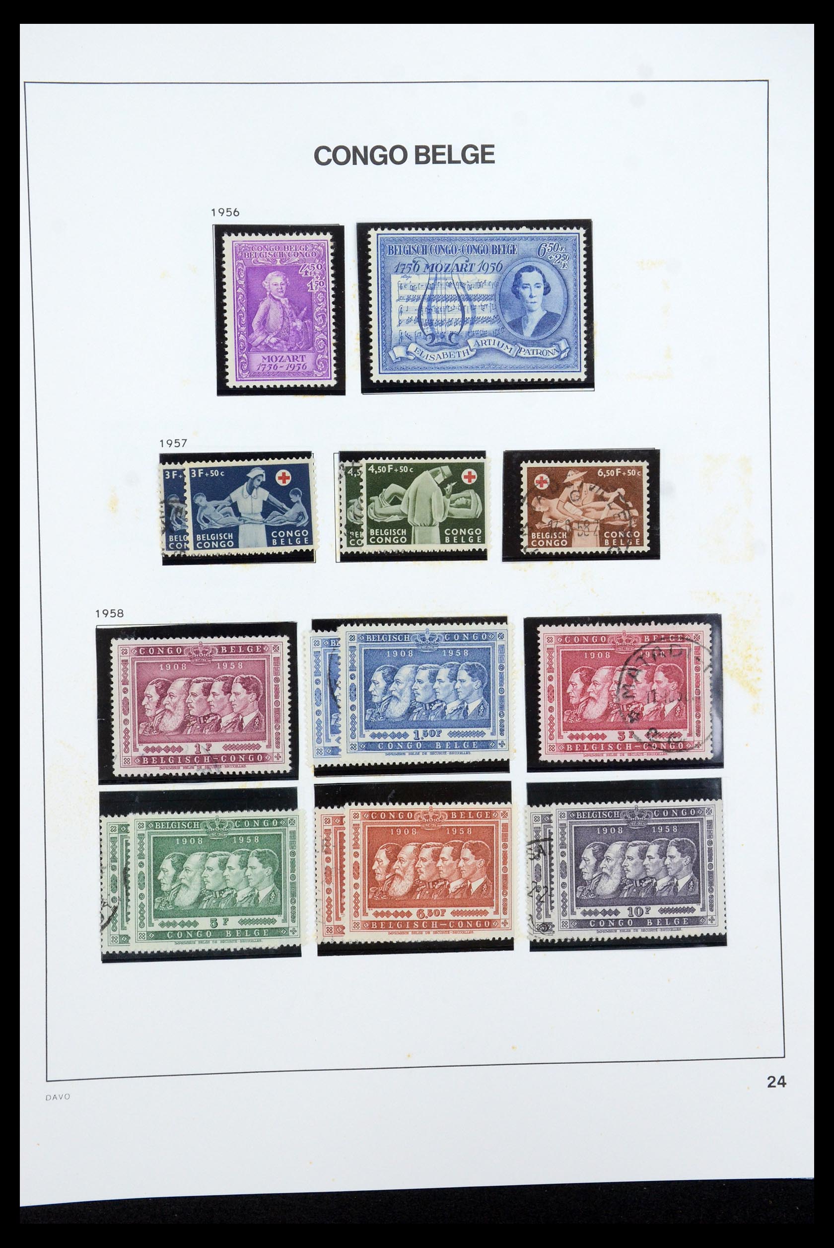 35524 034 - Postzegelverzameling 35524 Belgisch Congo 1885-1960.