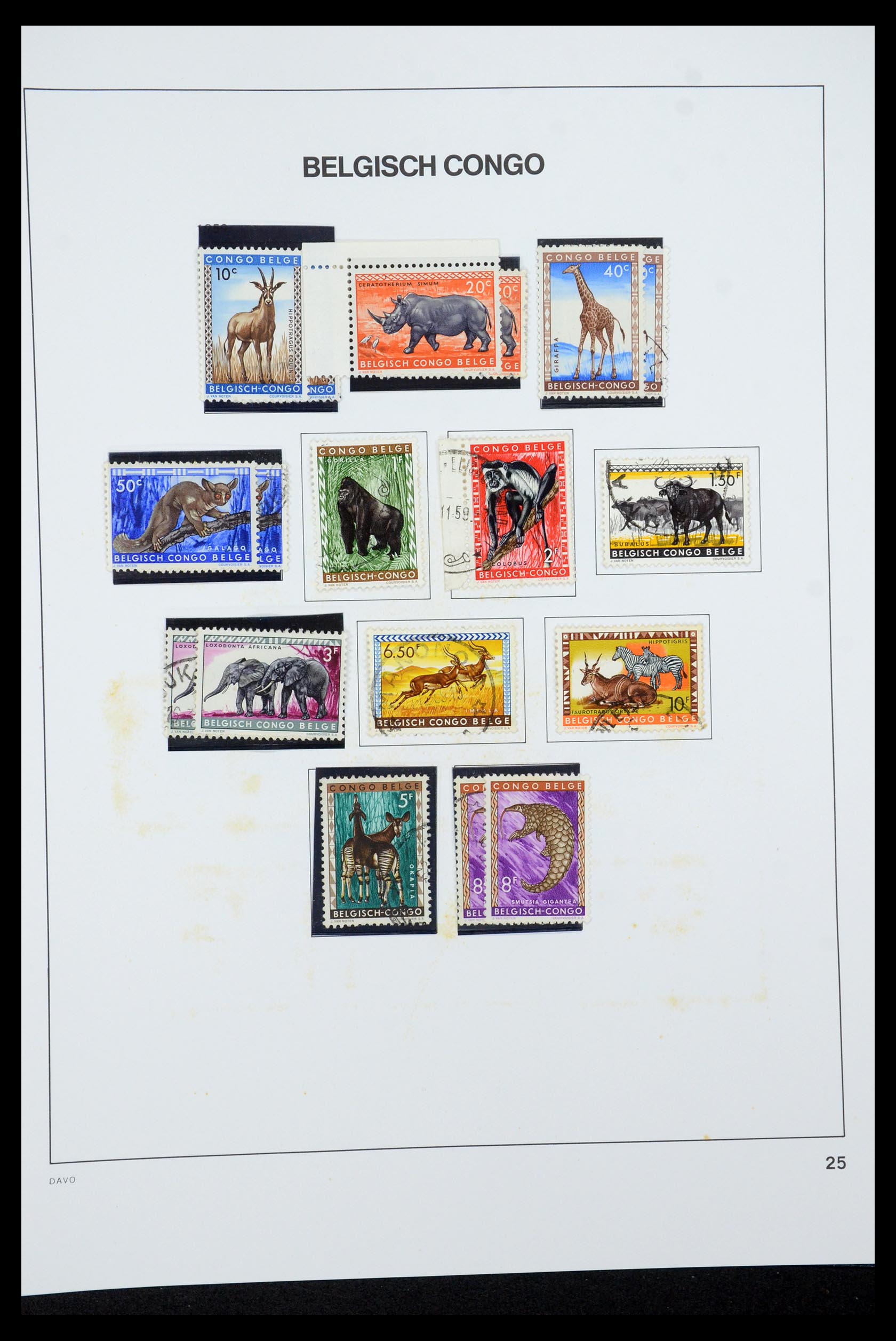 35524 035 - Postzegelverzameling 35524 Belgisch Congo 1885-1960.