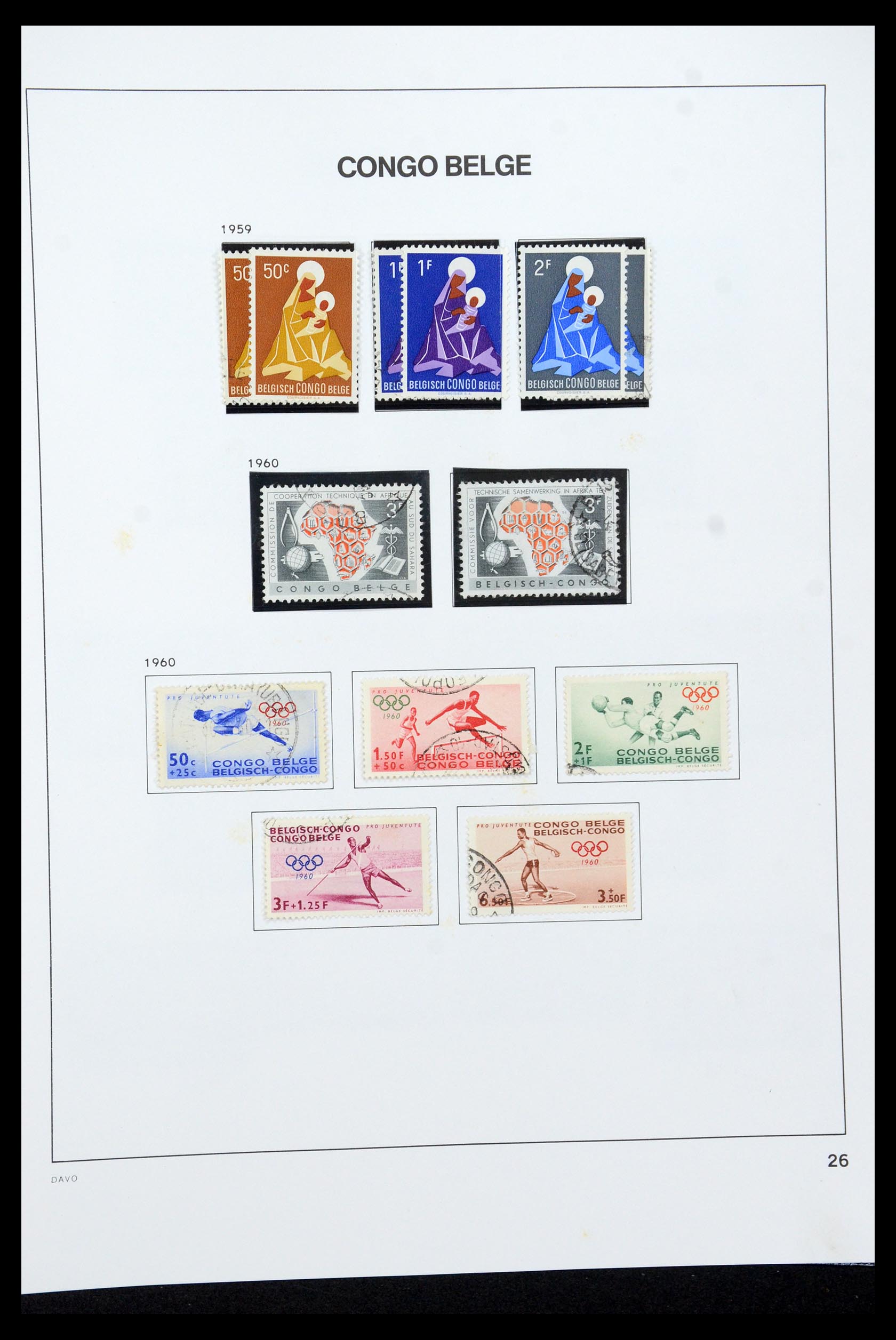 35524 036 - Postzegelverzameling 35524 Belgisch Congo 1885-1960.