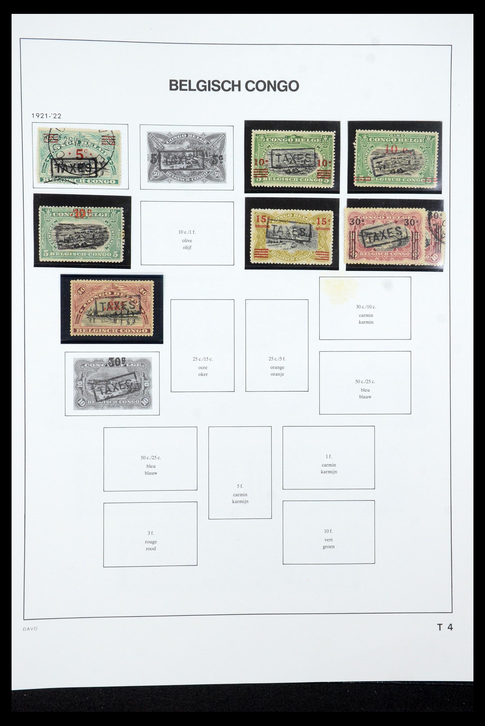 35524 040 - Postzegelverzameling 35524 Belgisch Congo 1885-1960.