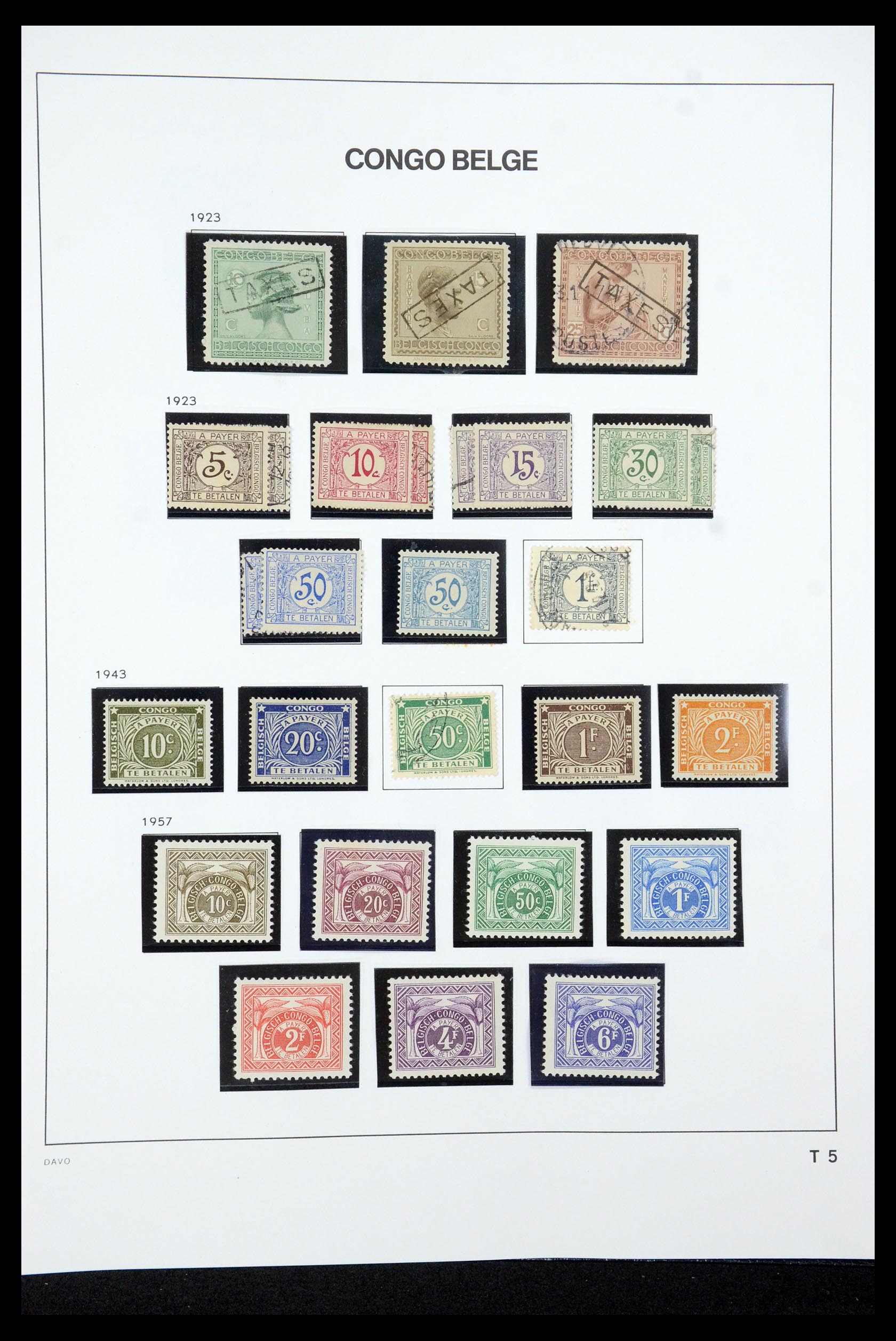 35524 041 - Postzegelverzameling 35524 Belgisch Congo 1885-1960.