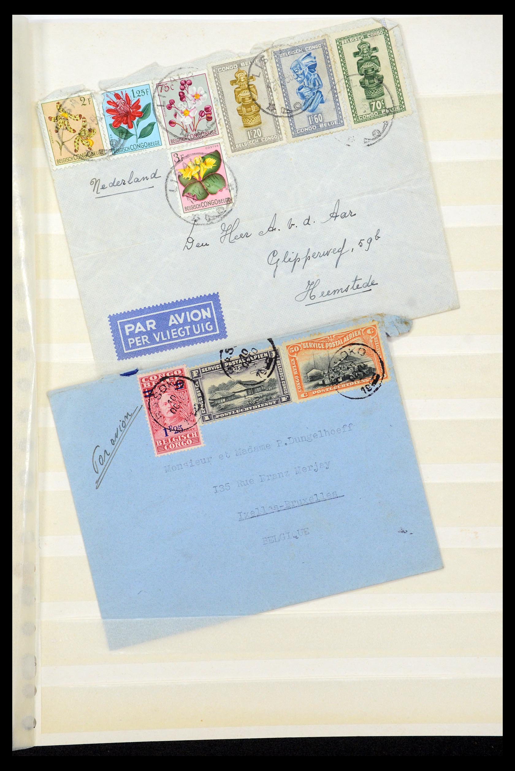 35524 043 - Postzegelverzameling 35524 Belgisch Congo 1885-1960.