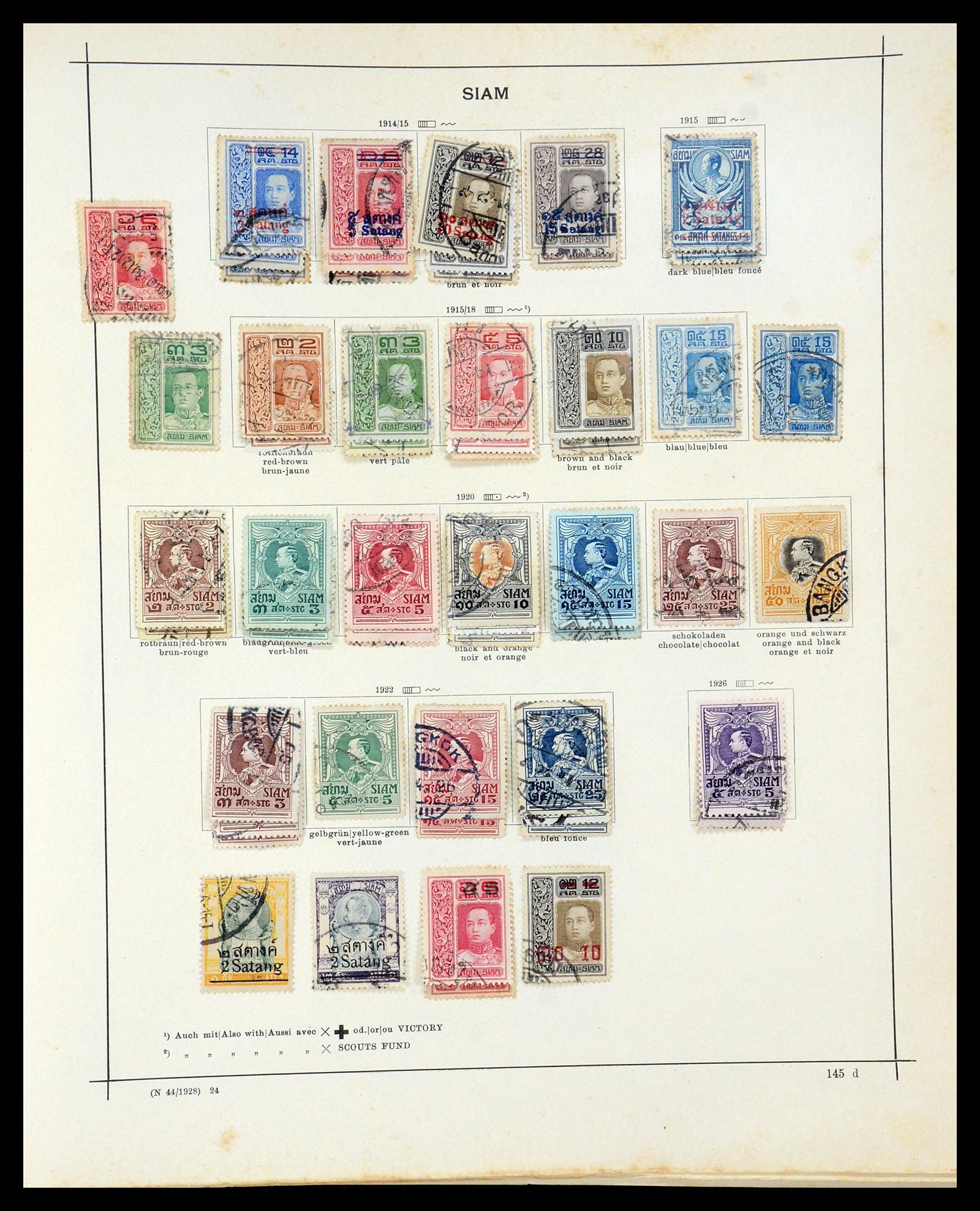 35527 007 - Postzegelverzameling 35527 Thailand 1883-1941.