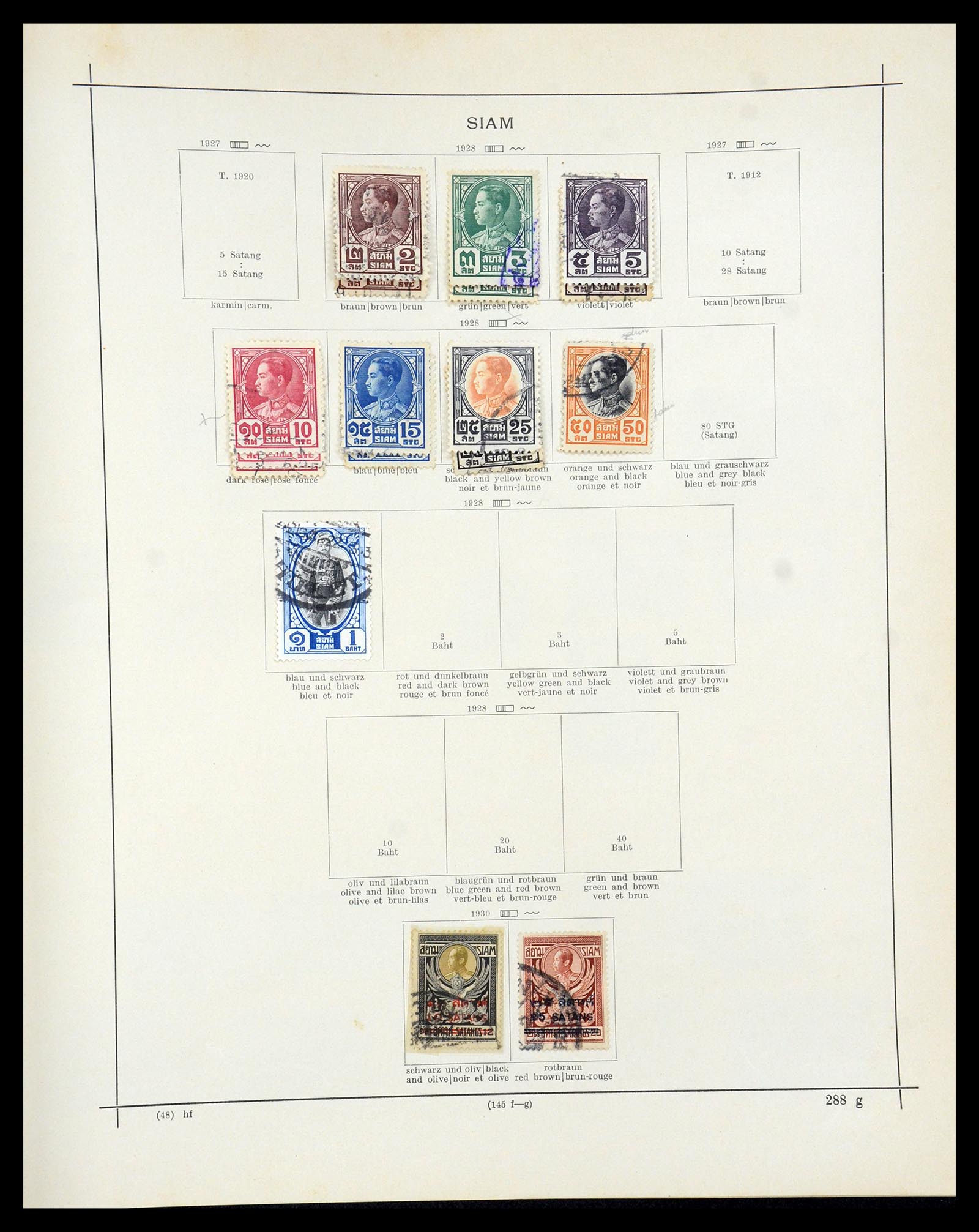 35527 009 - Postzegelverzameling 35527 Thailand 1883-1941.