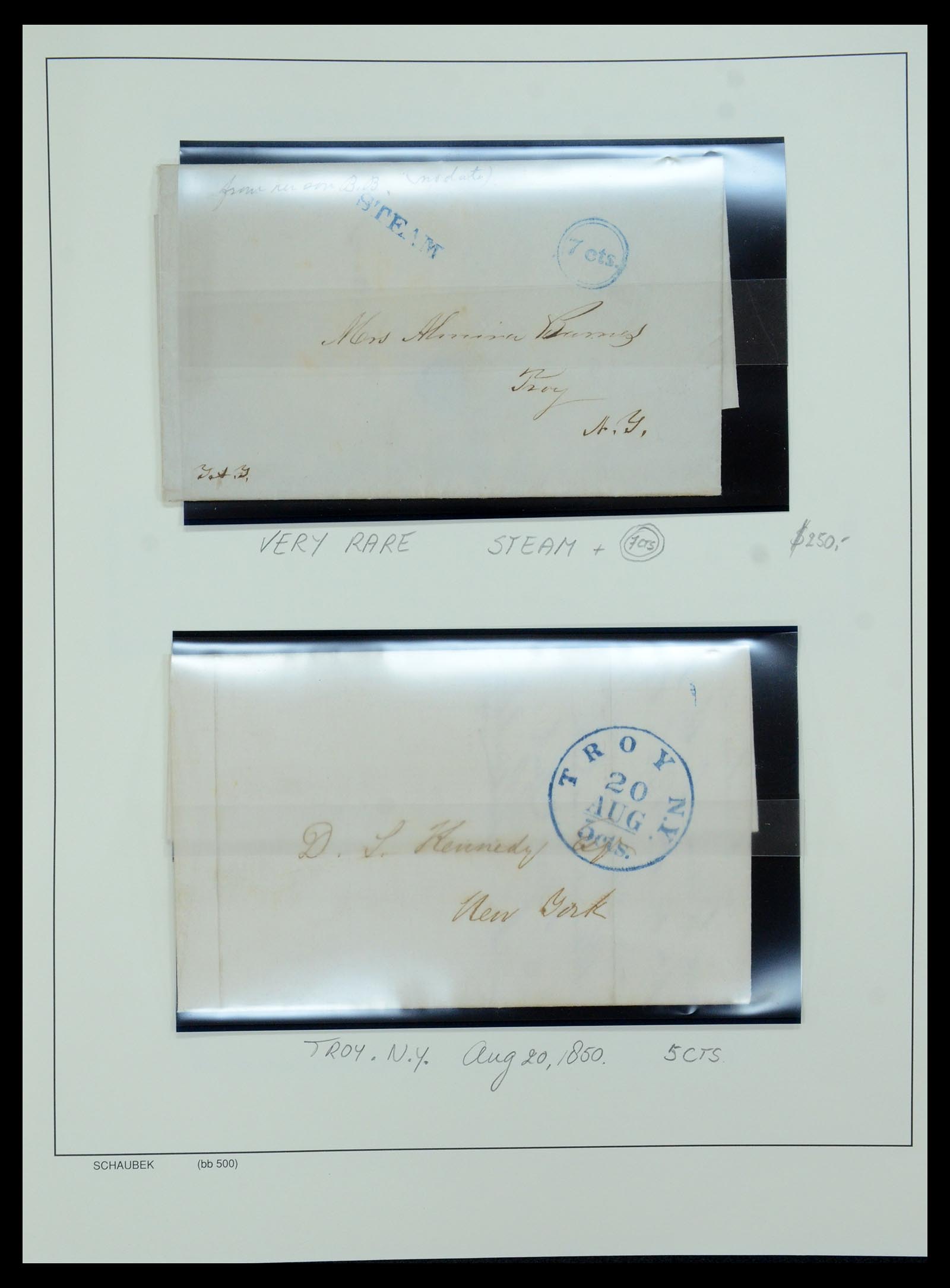 35528 002 - Stamp Collection 35528 USA covers 1804-1859.