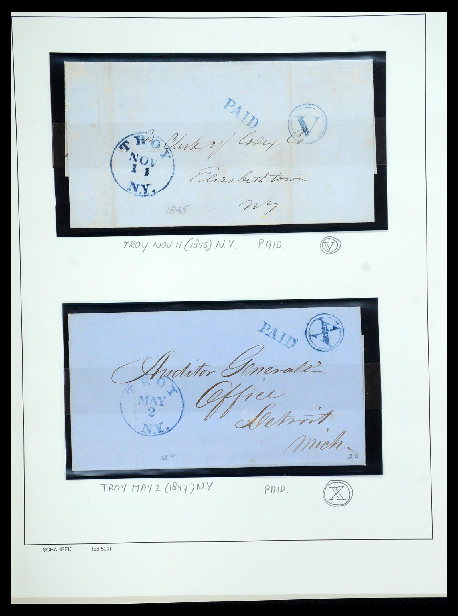 35528 009 - Stamp Collection 35528 USA covers 1804-1859.