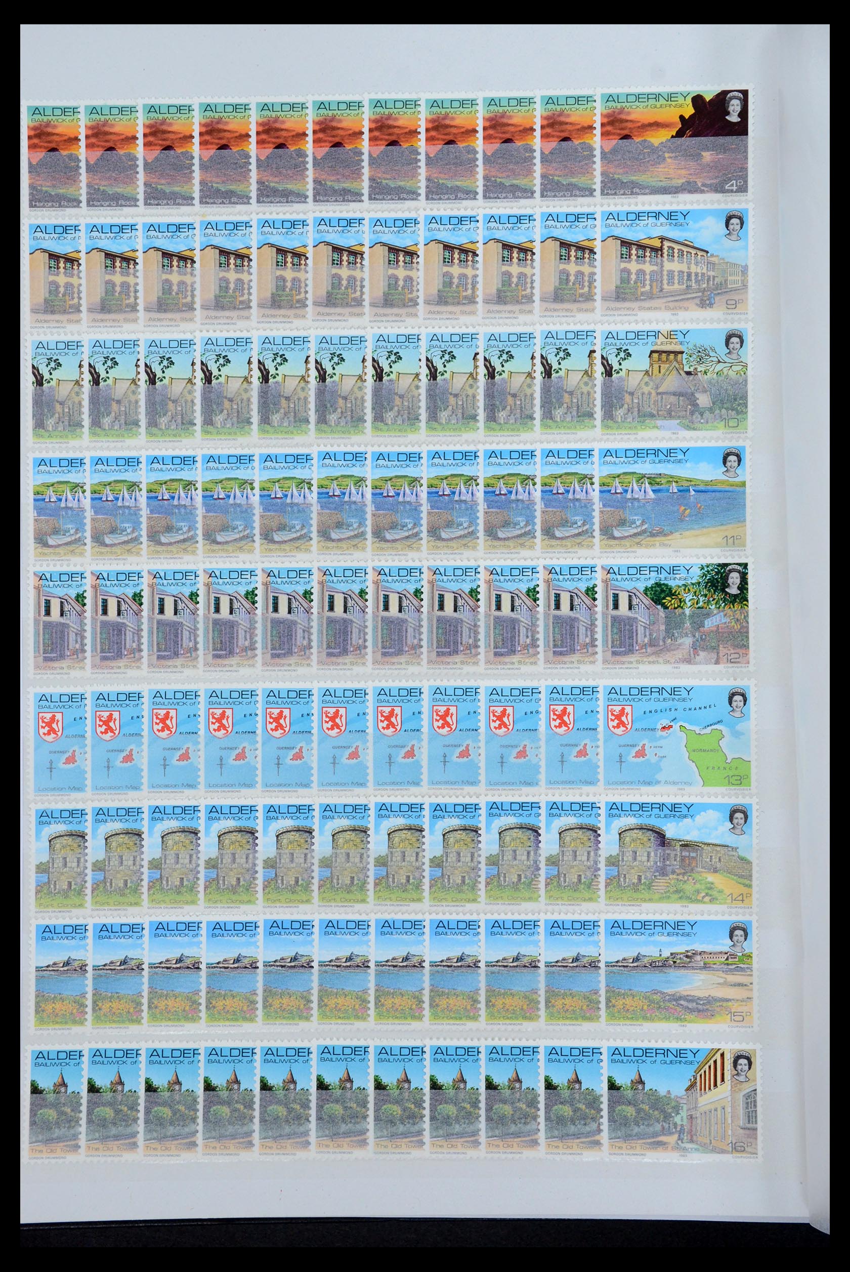 35529 004 - Postzegelverzameling 35529 Alderney1983-2014!