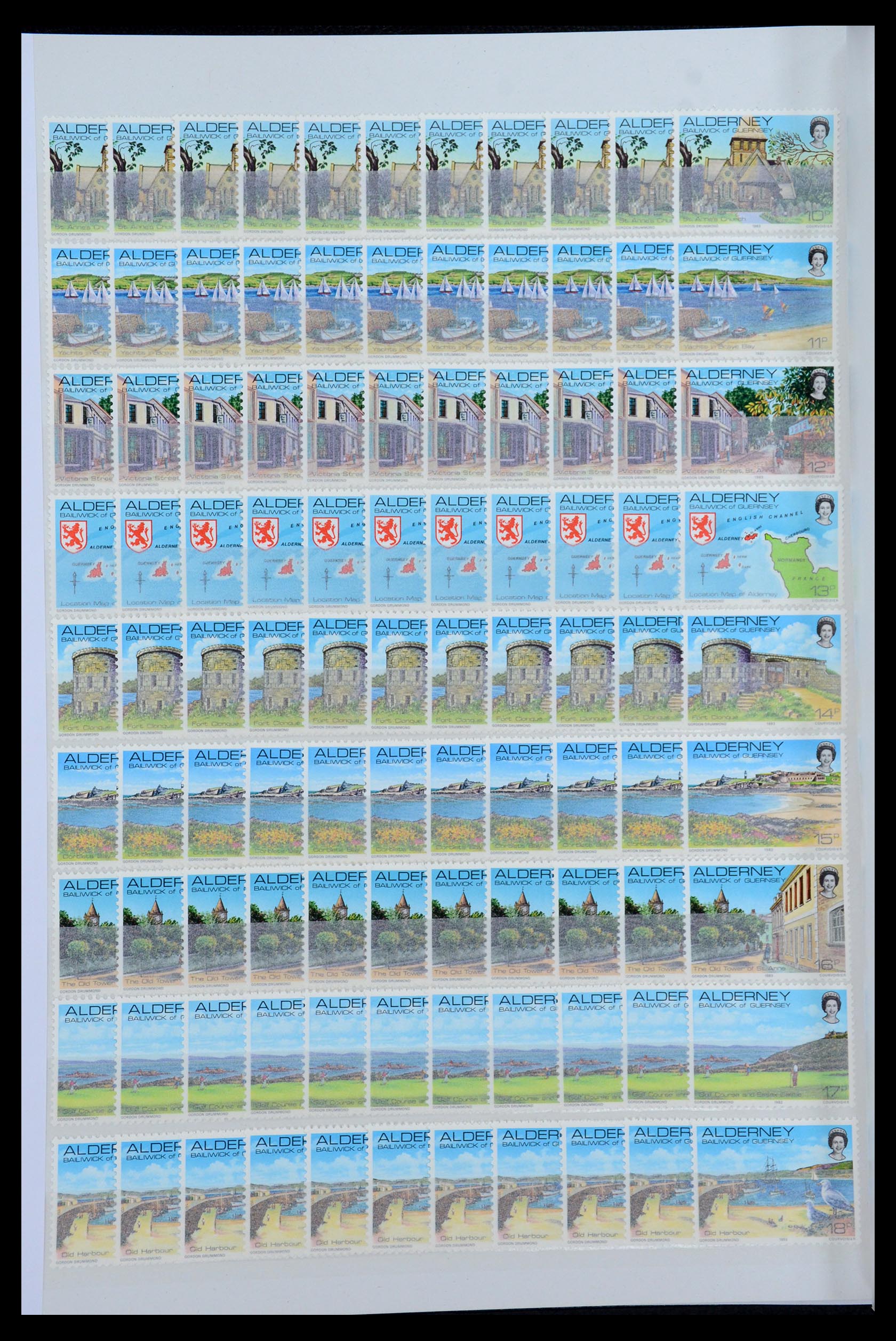 35529 010 - Postzegelverzameling 35529 Alderney1983-2014!