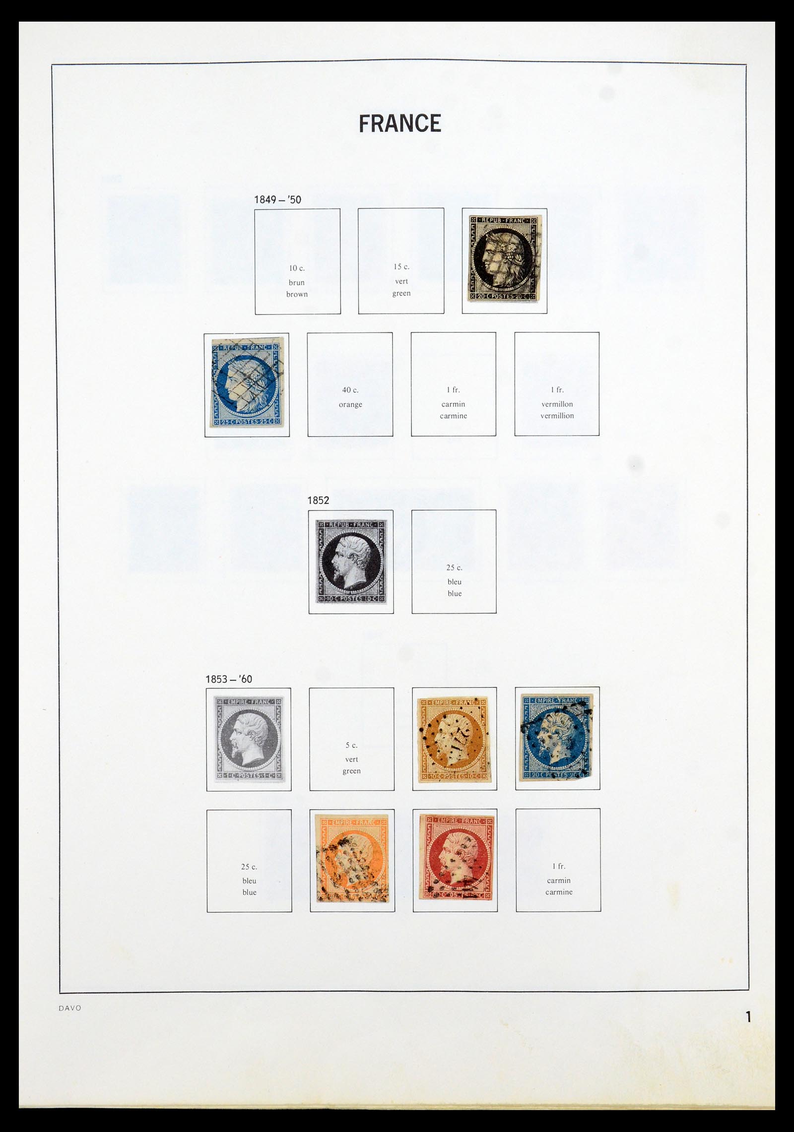 35533 001 - Postzegelverzameling 35533 Frankrijk 1849-2003.