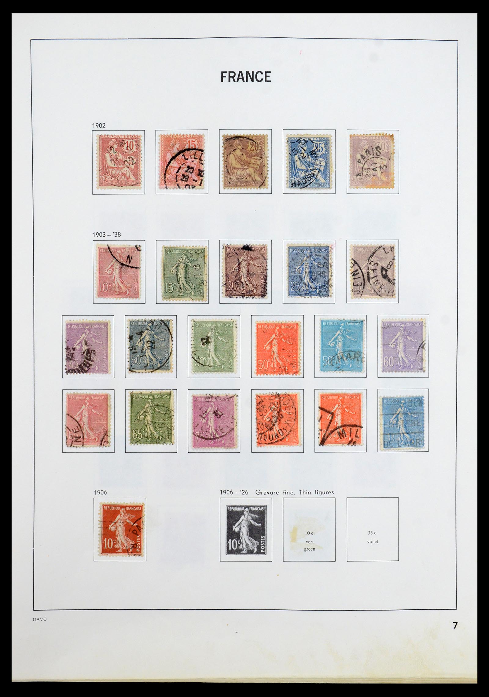 35533 007 - Postzegelverzameling 35533 Frankrijk 1849-2003.