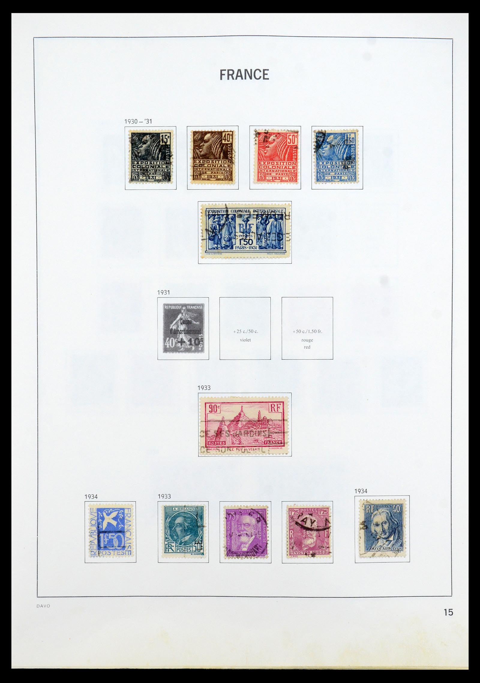 35533 015 - Postzegelverzameling 35533 Frankrijk 1849-2003.