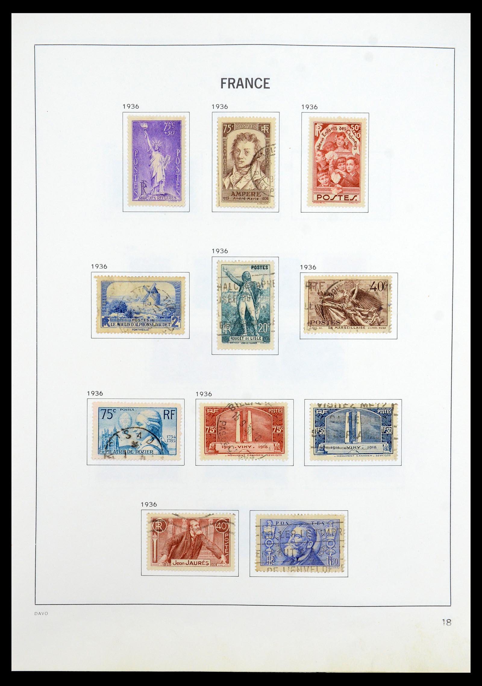 35533 018 - Postzegelverzameling 35533 Frankrijk 1849-2003.
