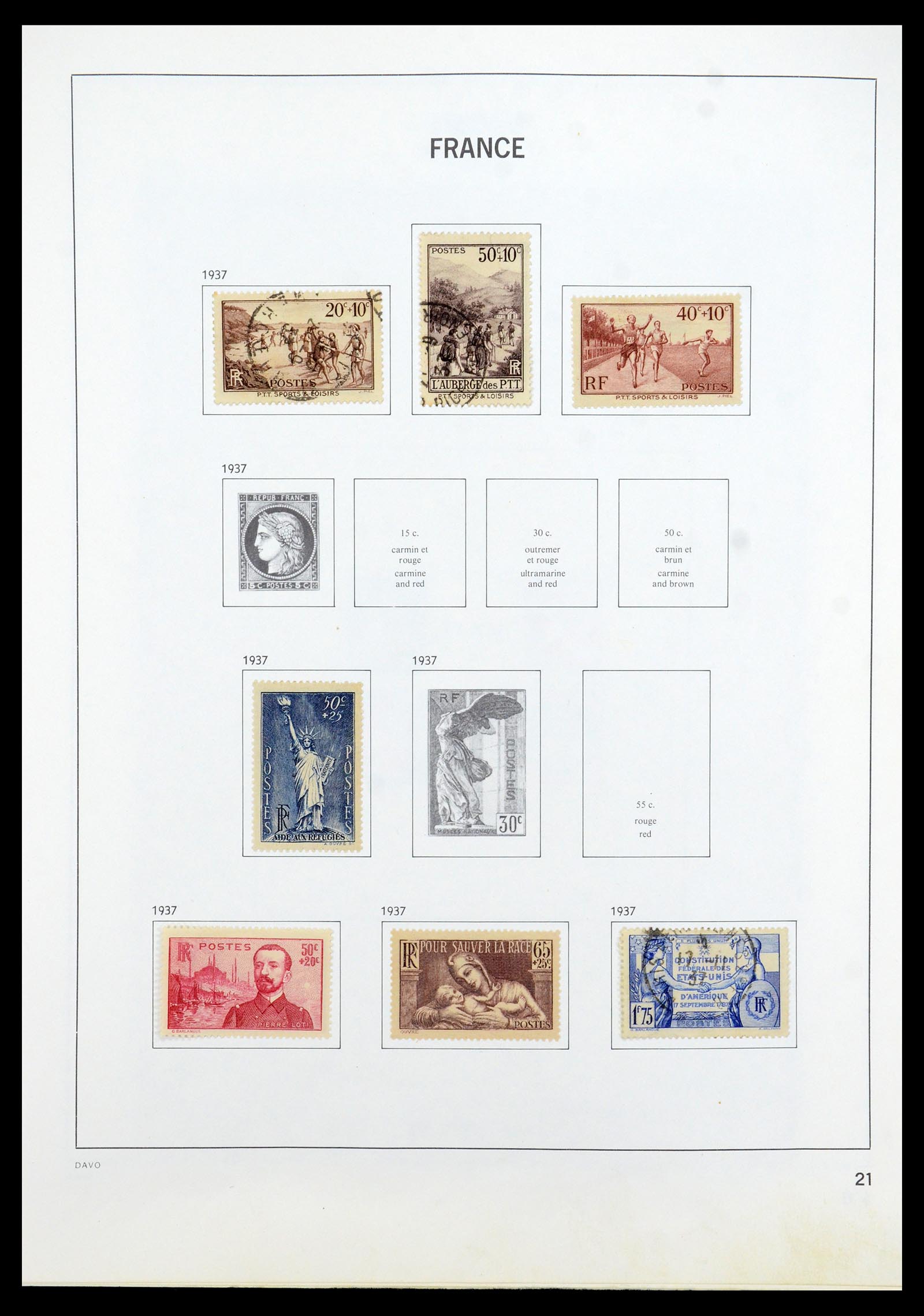 35533 021 - Postzegelverzameling 35533 Frankrijk 1849-2003.