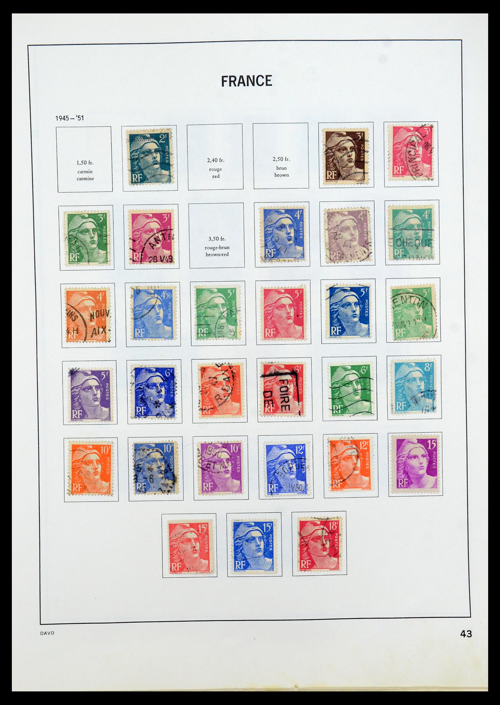 35533 042 - Postzegelverzameling 35533 Frankrijk 1849-2003.