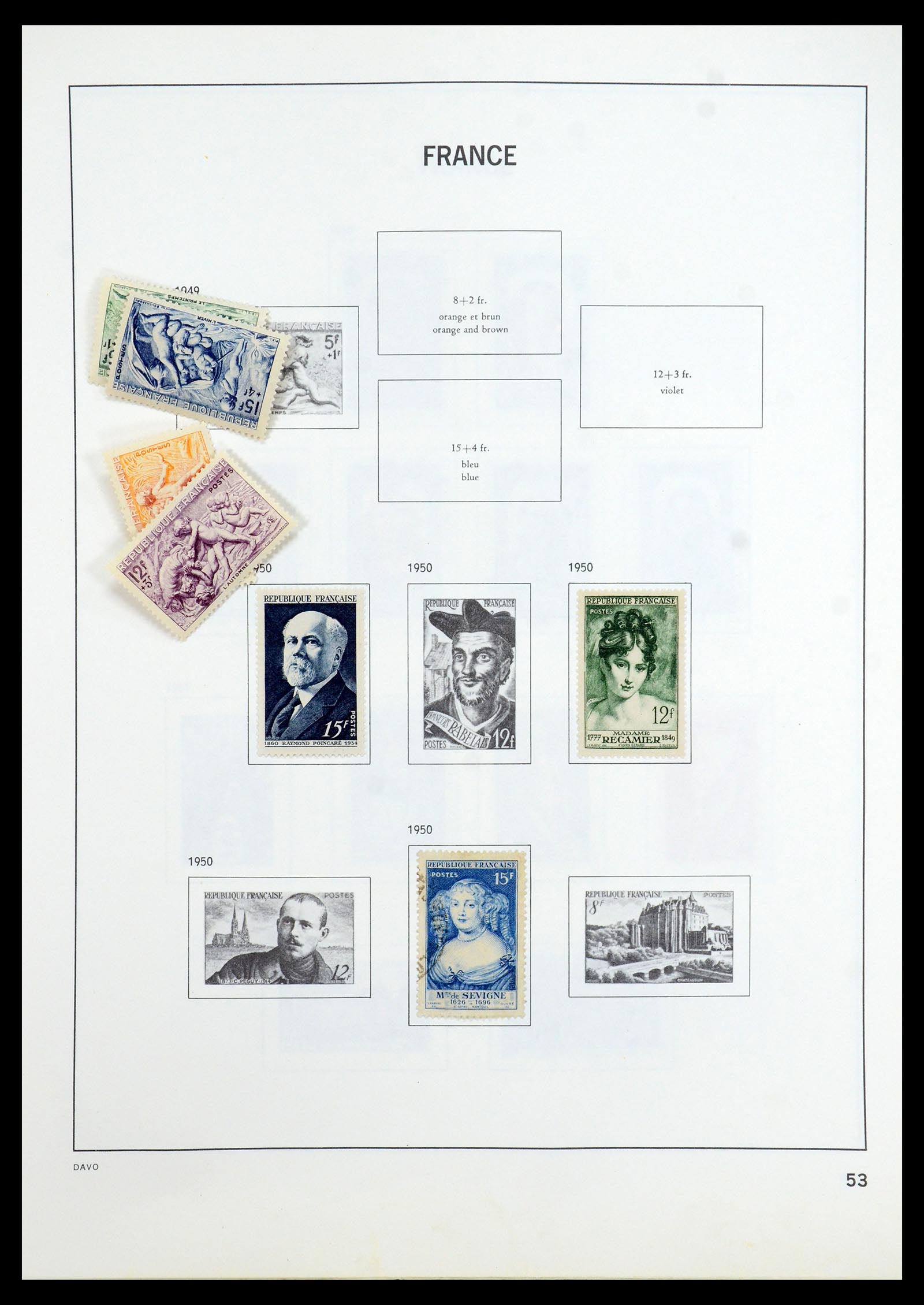 35533 053 - Postzegelverzameling 35533 Frankrijk 1849-2003.