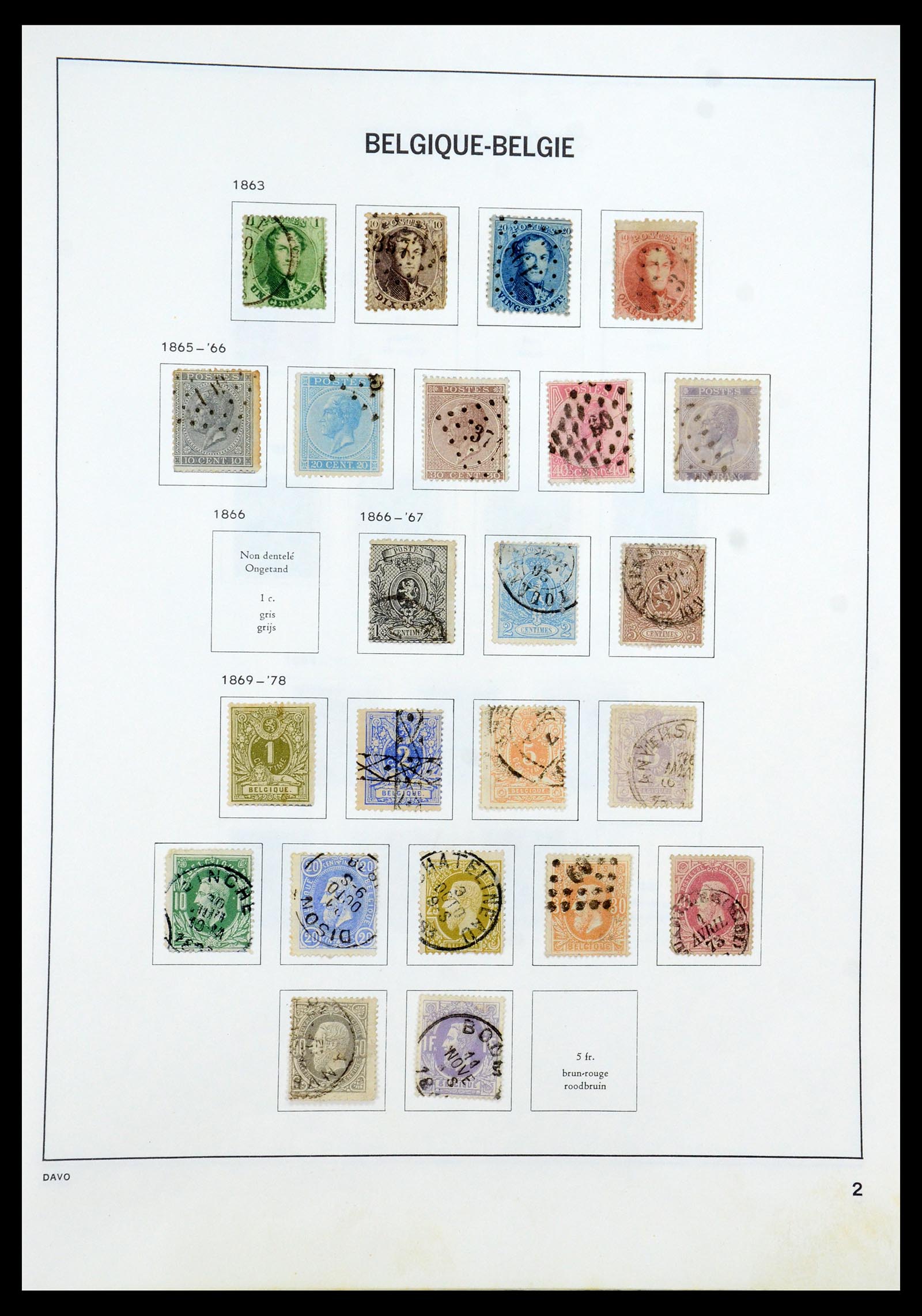 35536 002 - Stamp Collection 35536 Belgium 1849-1970.