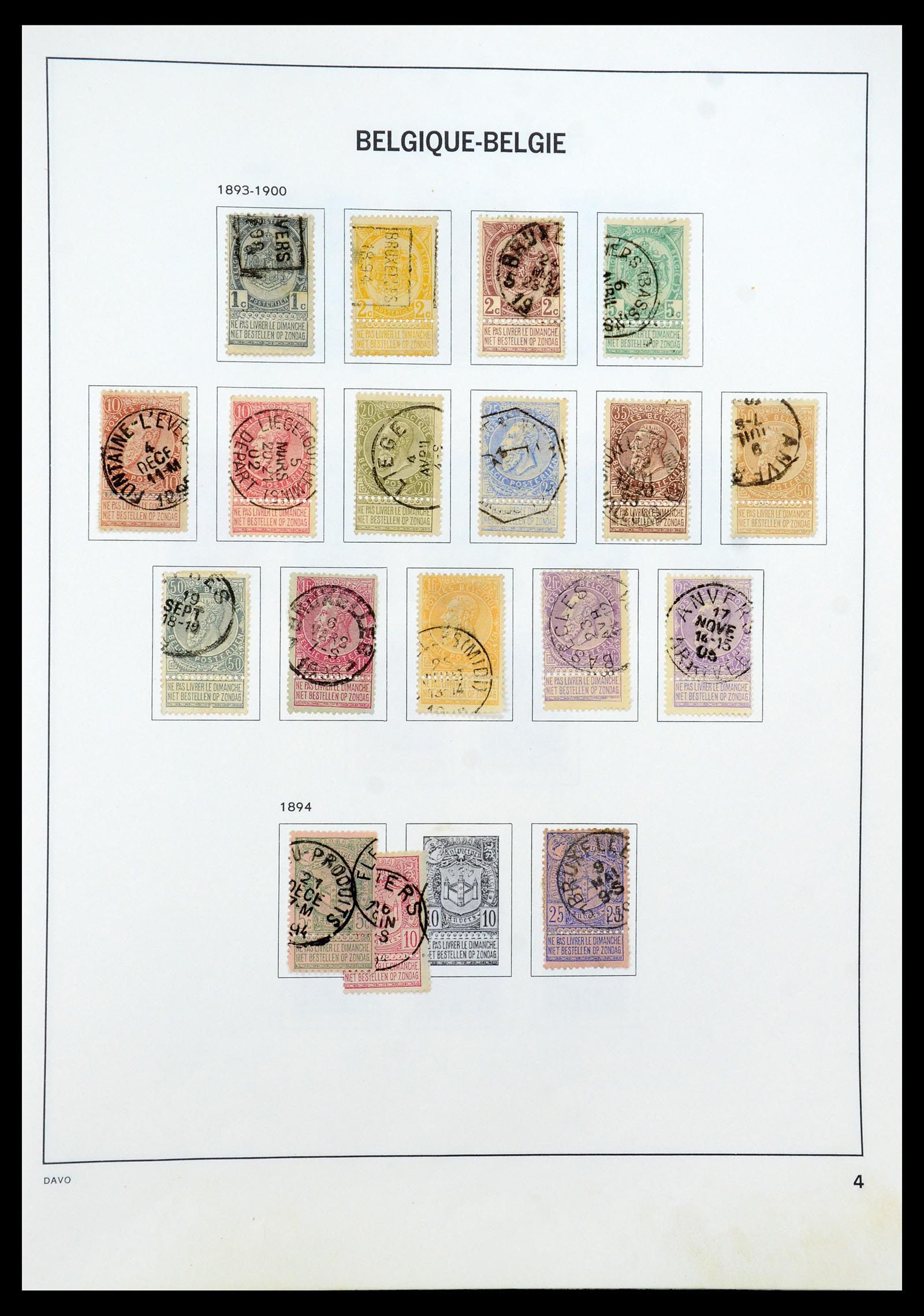 35536 004 - Postzegelverzameling 35536 België 1849-1970.