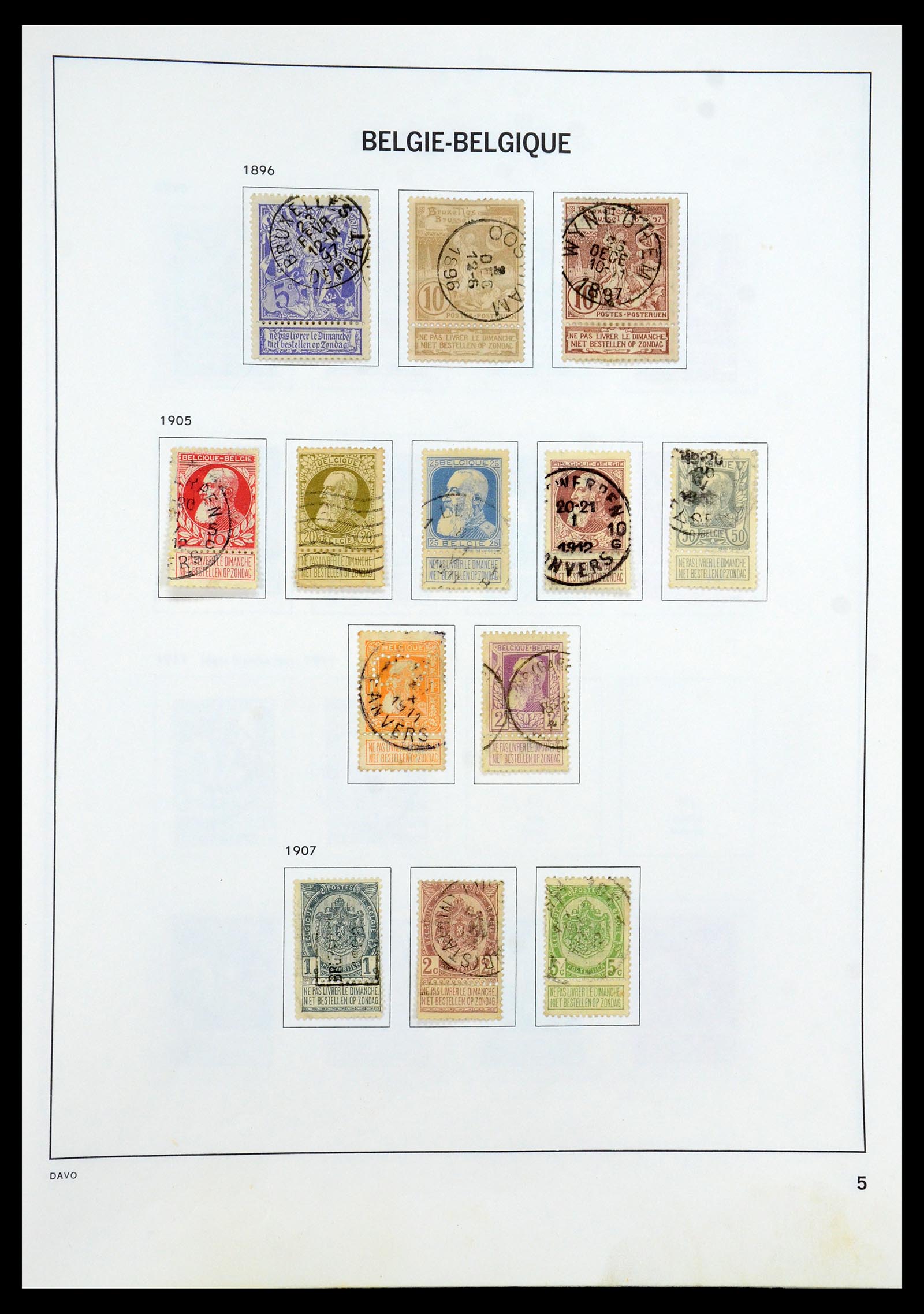 35536 005 - Postzegelverzameling 35536 België 1849-1970.
