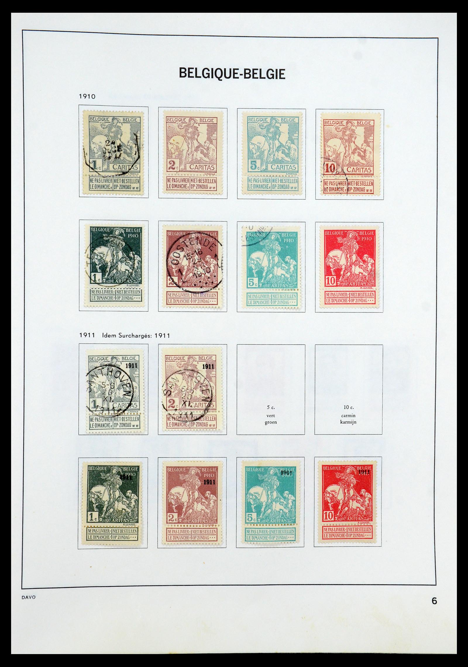 35536 006 - Postzegelverzameling 35536 België 1849-1970.