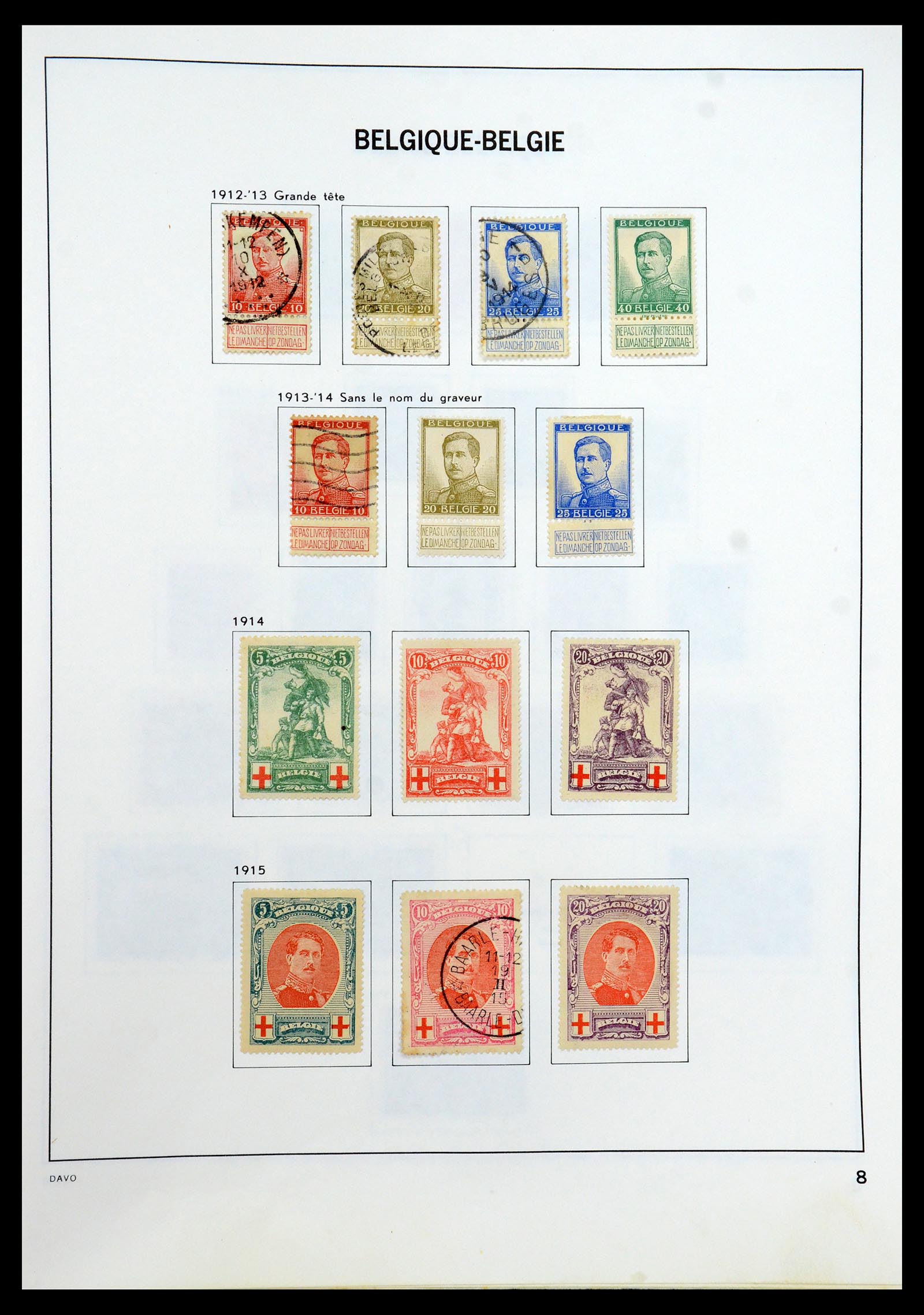 35536 008 - Postzegelverzameling 35536 België 1849-1970.