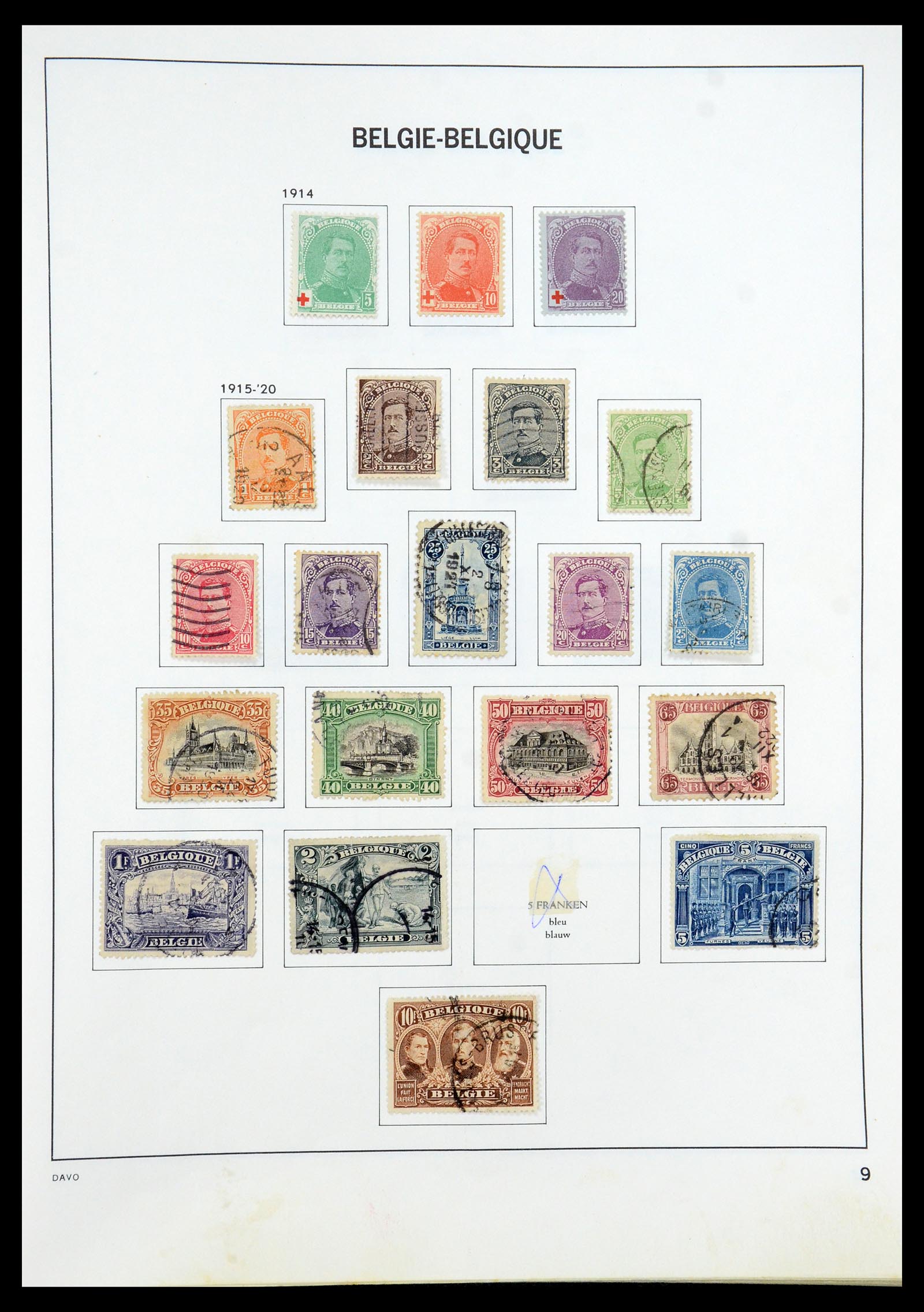 35536 009 - Postzegelverzameling 35536 België 1849-1970.