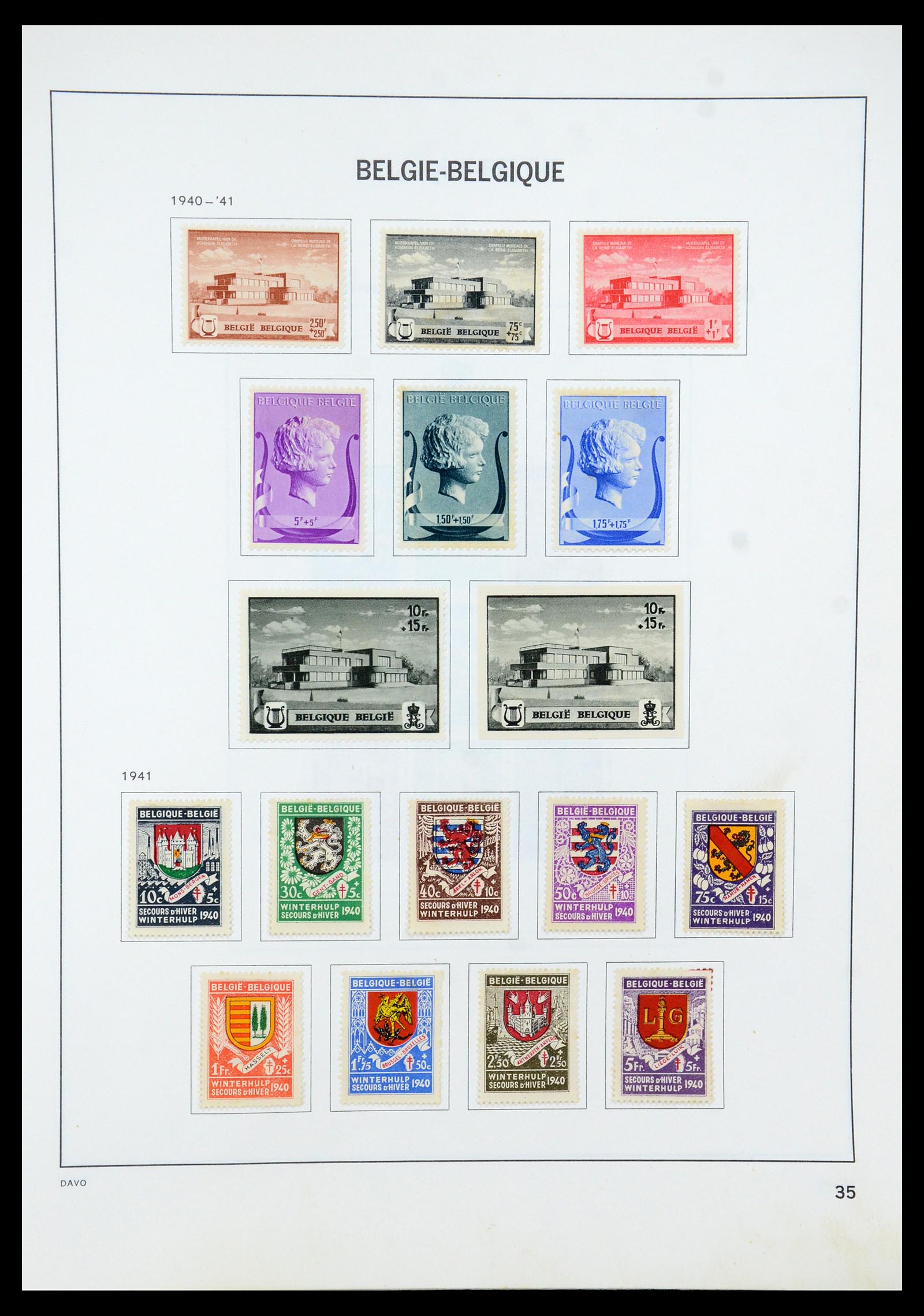 35536 042 - Stamp Collection 35536 Belgium 1849-1970.