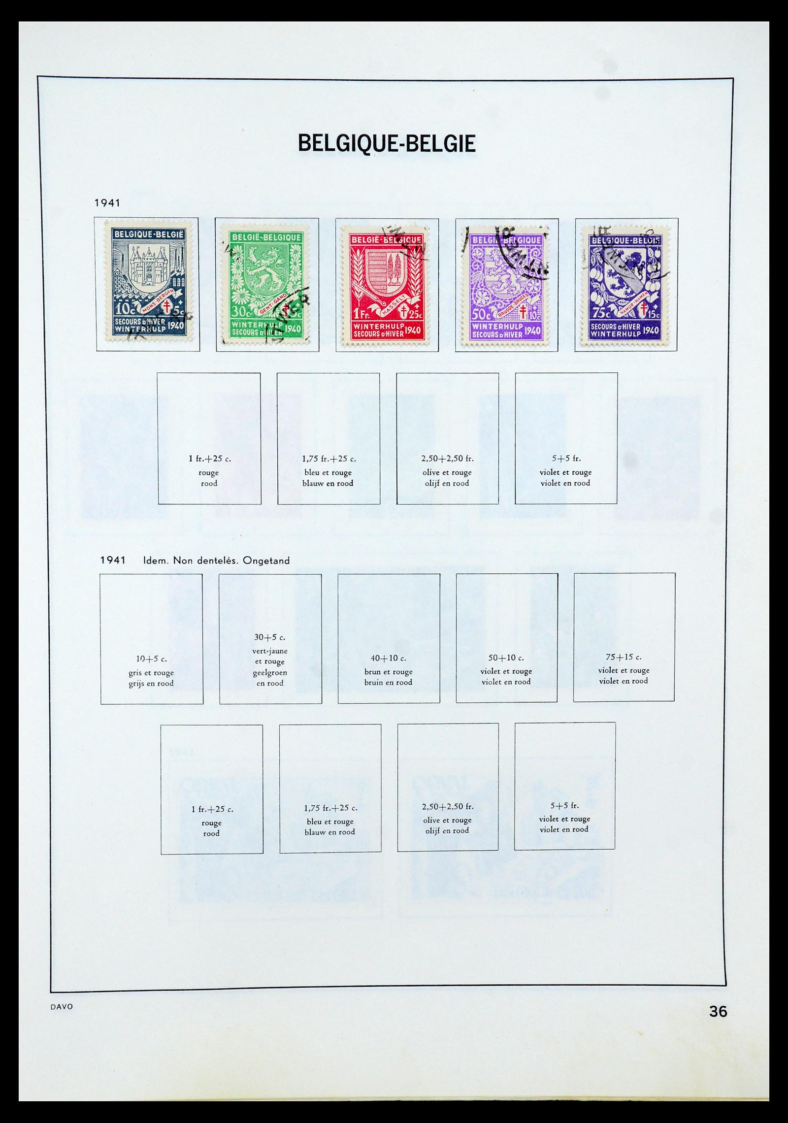 35536 045 - Stamp Collection 35536 Belgium 1849-1970.