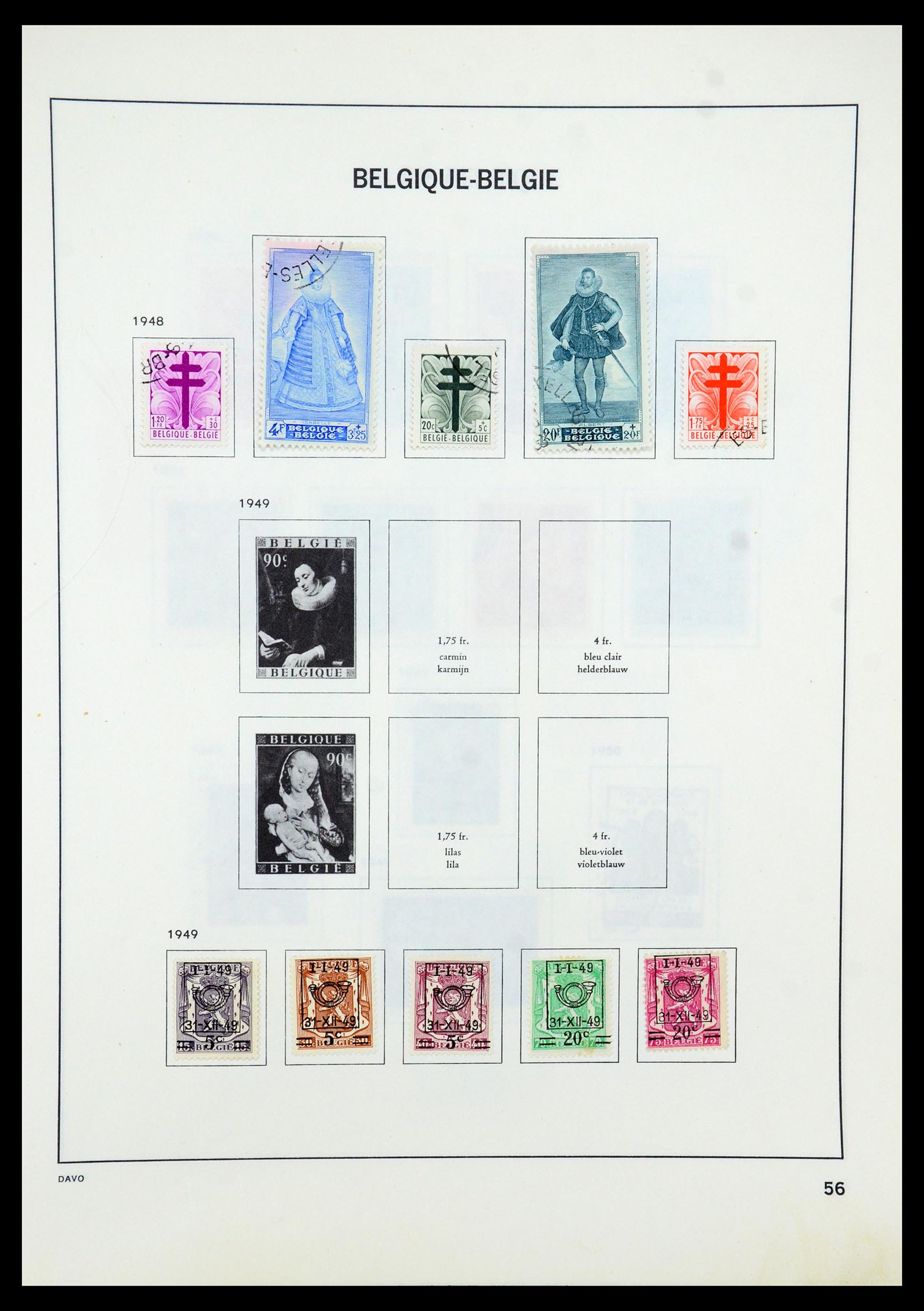 35536 073 - Stamp Collection 35536 Belgium 1849-1970.