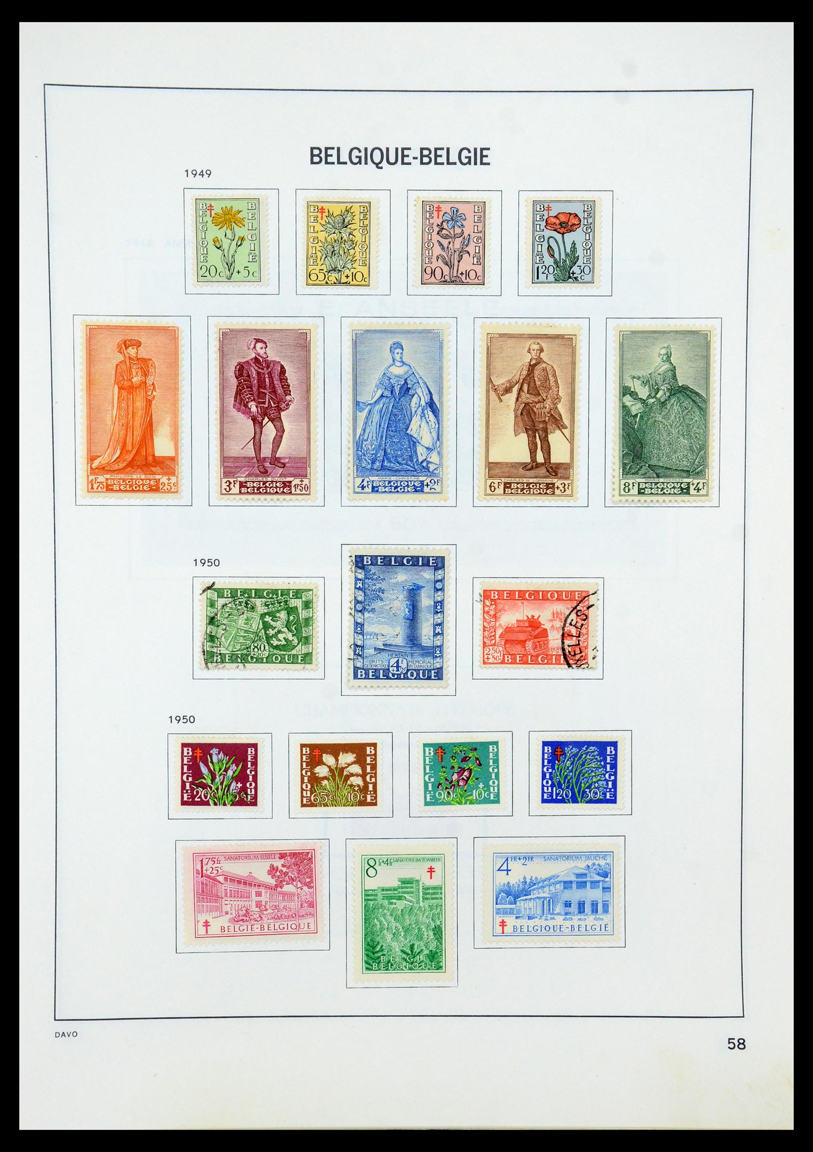 35536 075 - Stamp Collection 35536 Belgium 1849-1970.