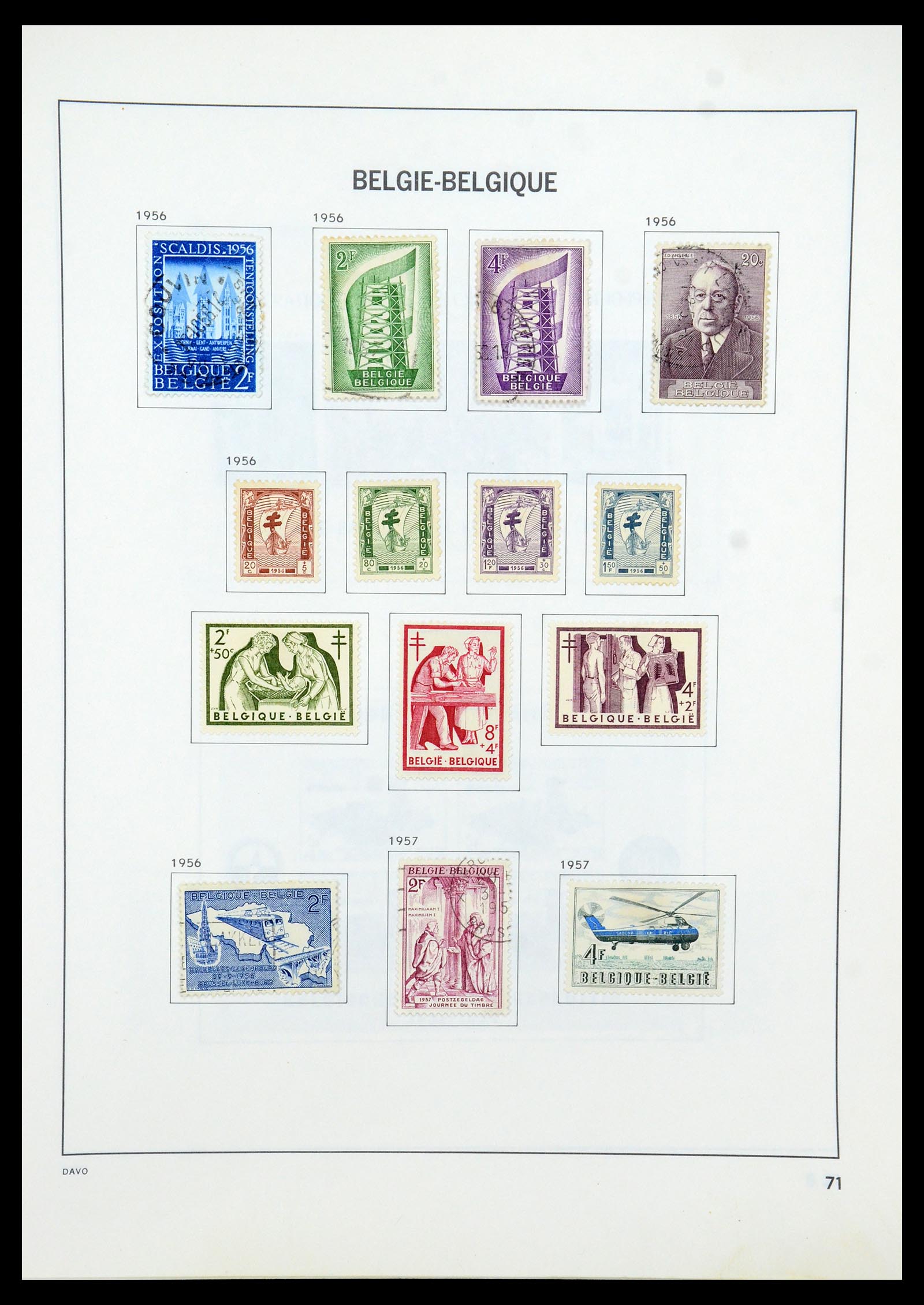35536 089 - Stamp Collection 35536 Belgium 1849-1970.