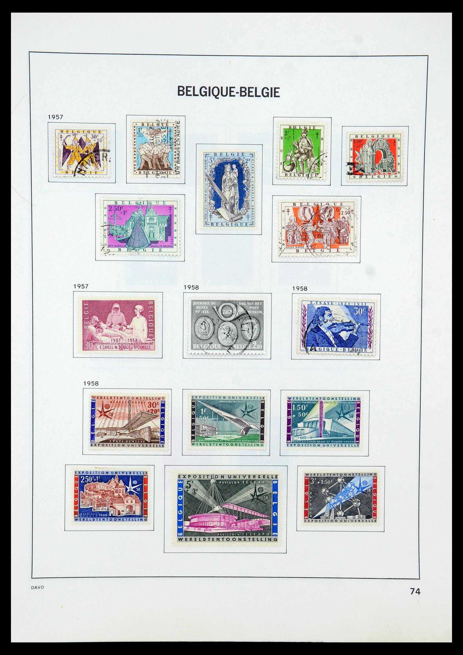 35536 093 - Stamp Collection 35536 Belgium 1849-1970.