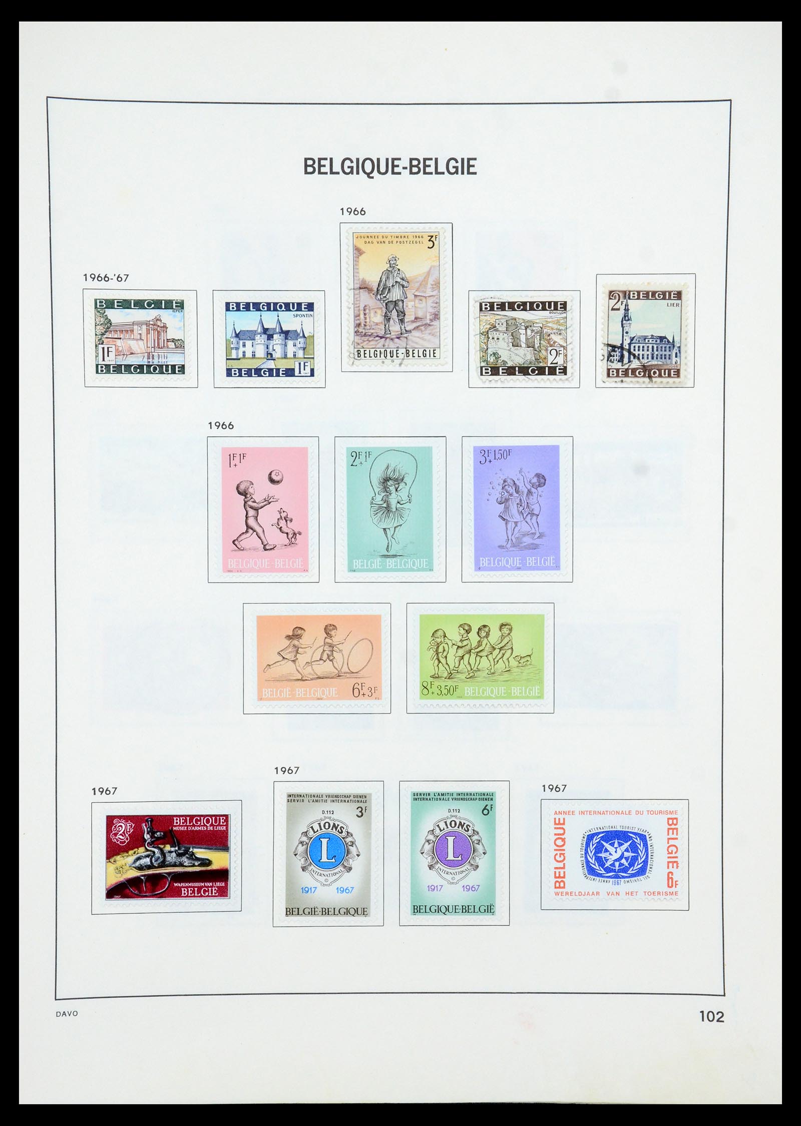 35536 128 - Stamp Collection 35536 Belgium 1849-1970.