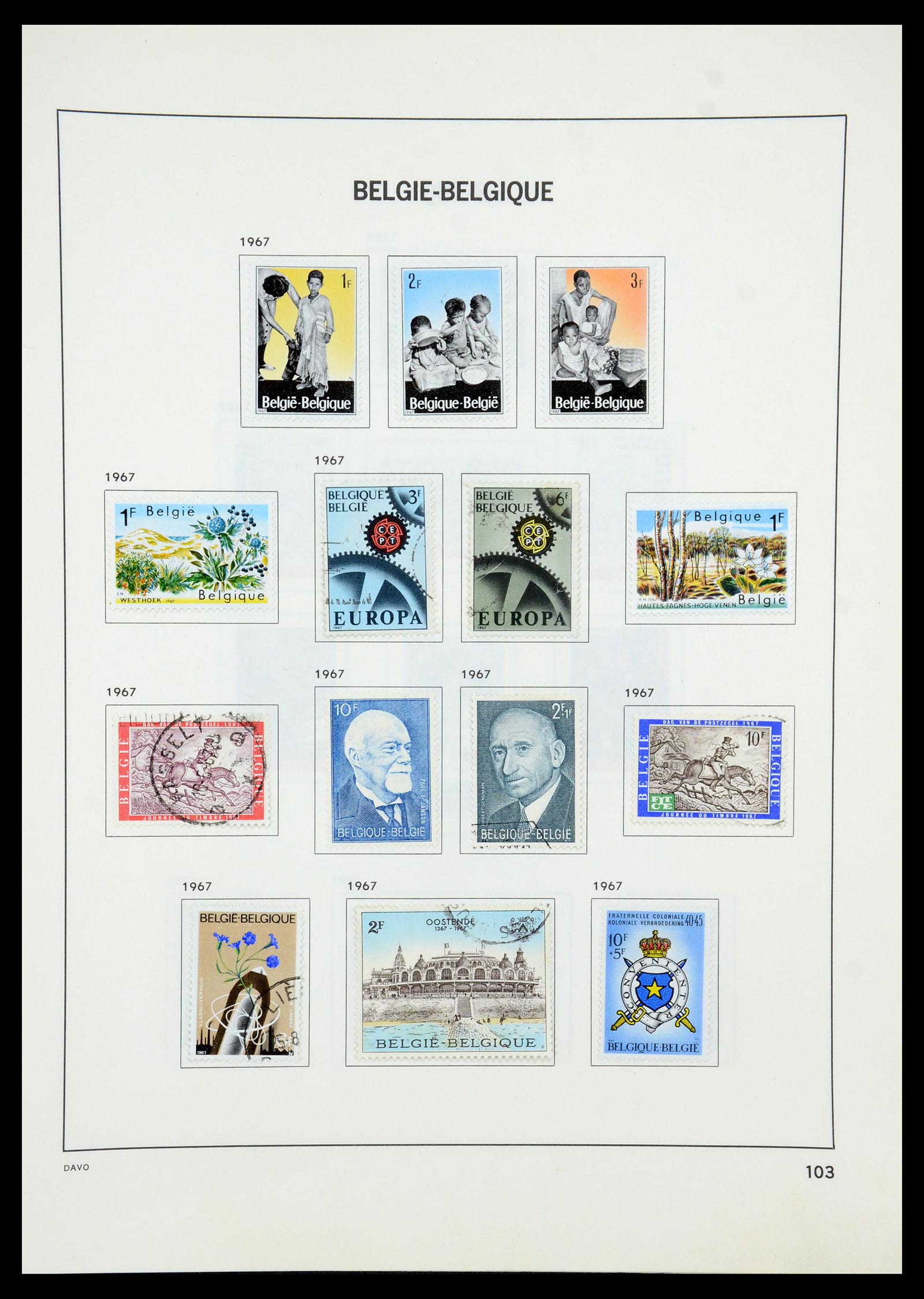 35536 129 - Stamp Collection 35536 Belgium 1849-1970.