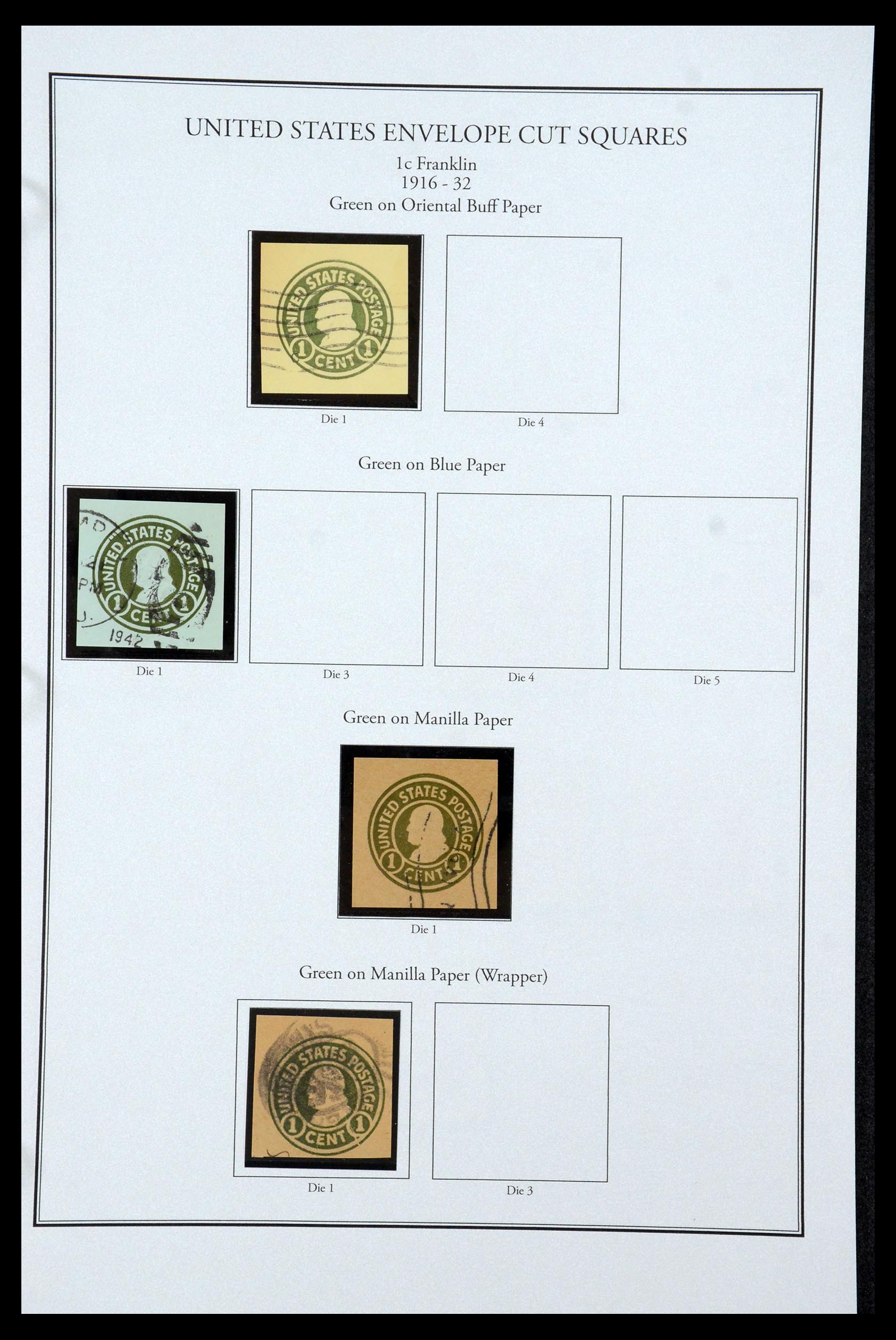 35538 037 - Postzegelverzameling 35538 USA back of the book 1853-1950.