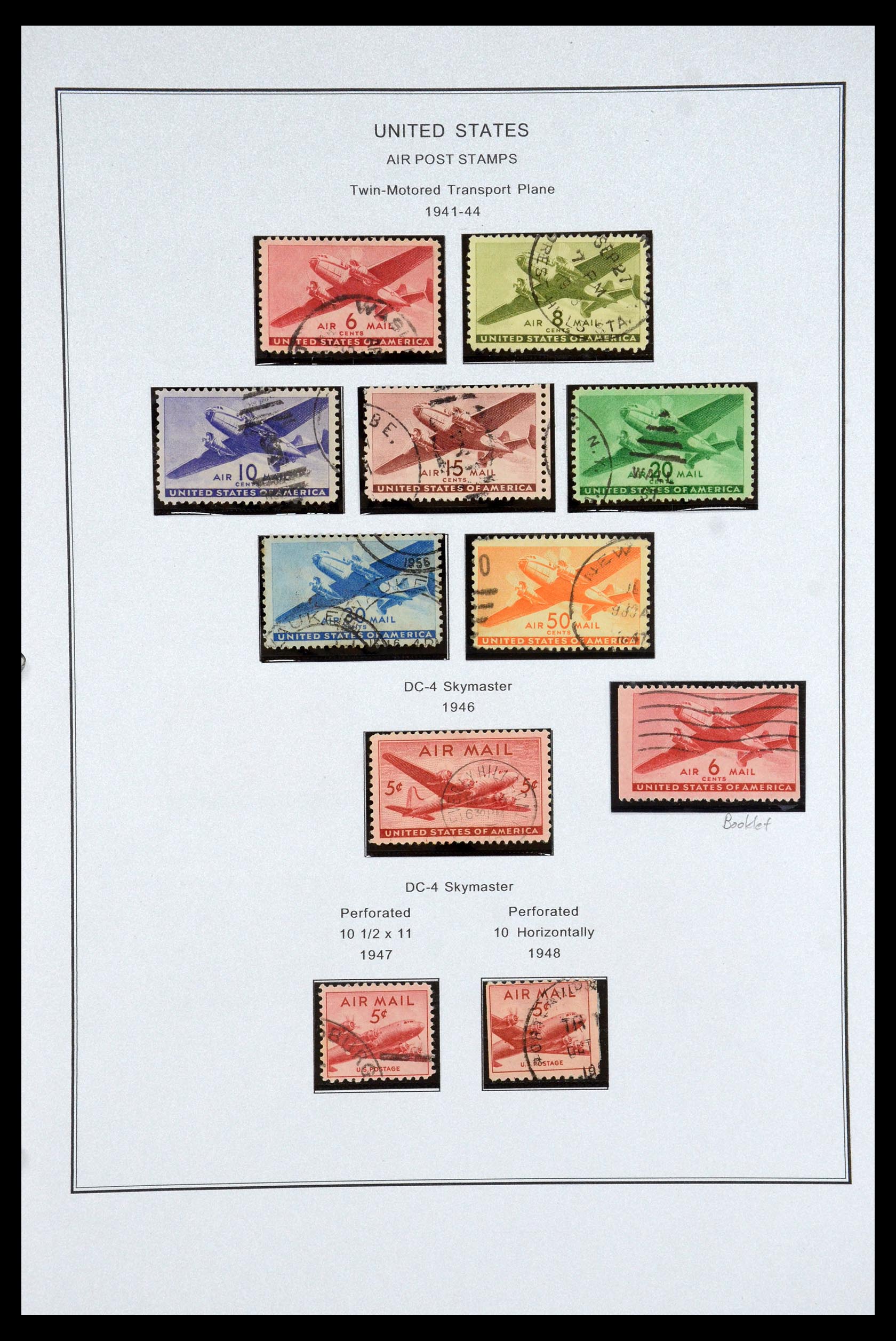 35538 052 - Postzegelverzameling 35538 USA back of the book 1853-1950.