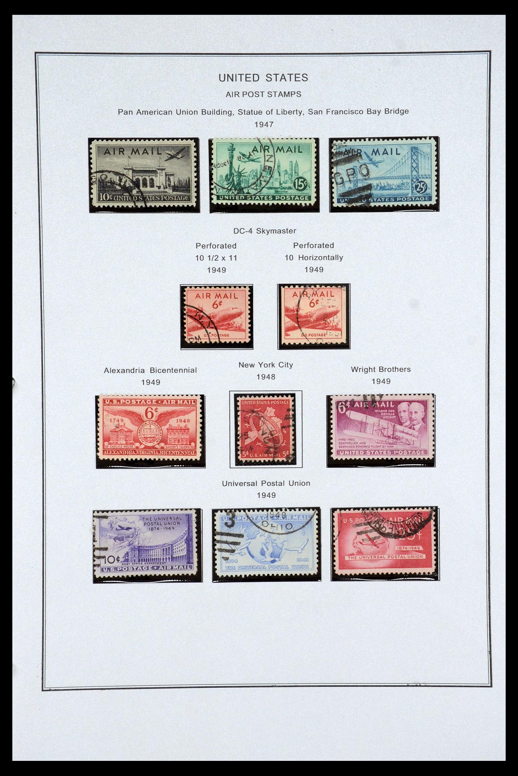 35538 053 - Postzegelverzameling 35538 USA back of the book 1853-1950.
