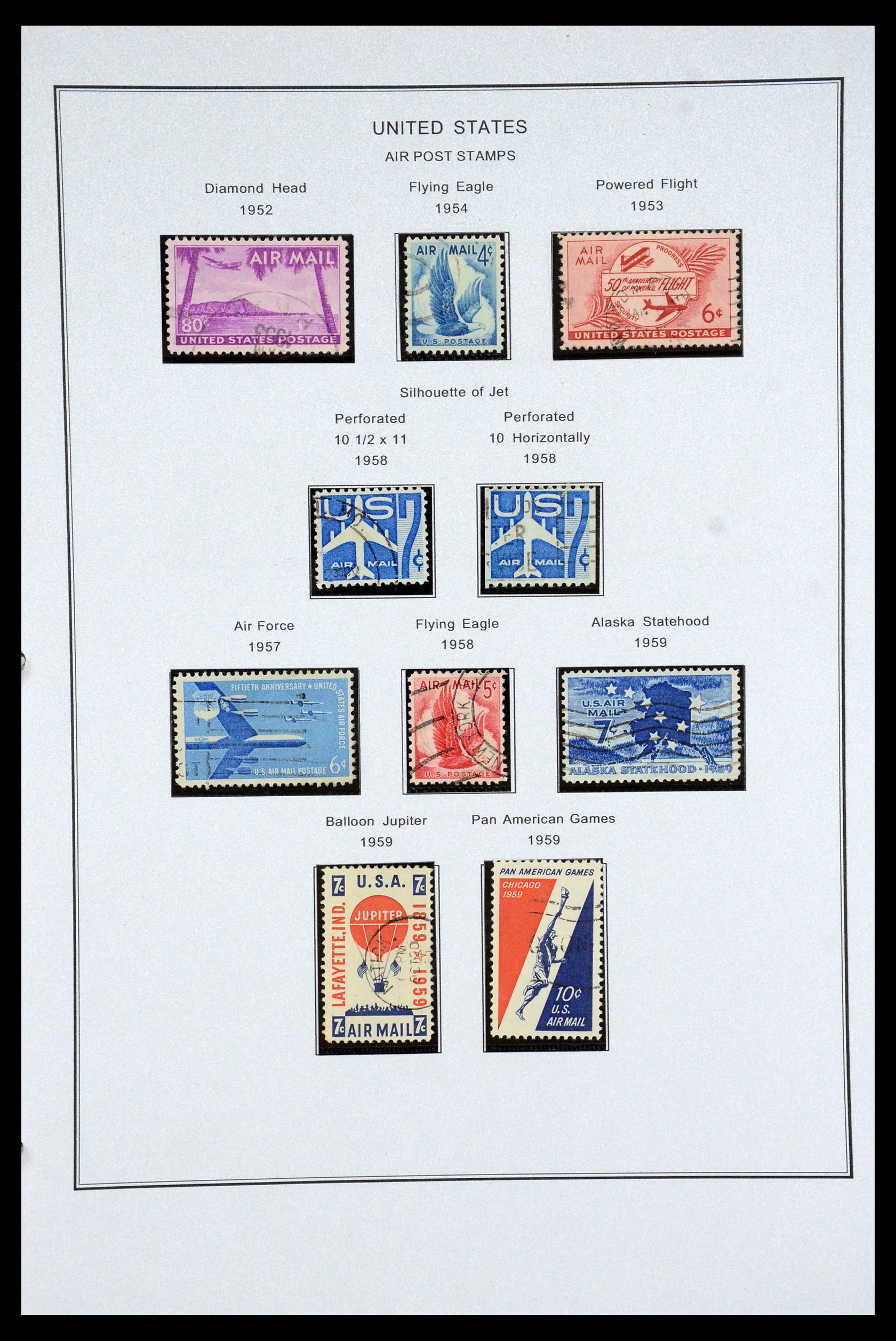35538 054 - Postzegelverzameling 35538 USA back of the book 1853-1950.