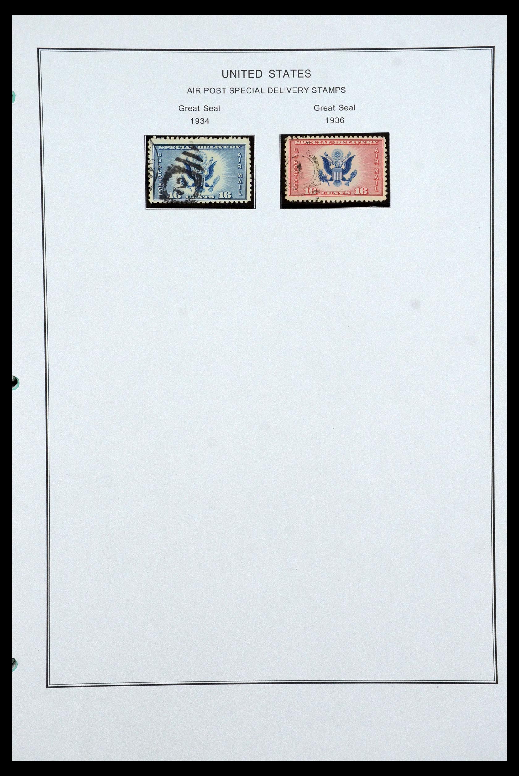 35538 056 - Postzegelverzameling 35538 USA back of the book 1853-1950.