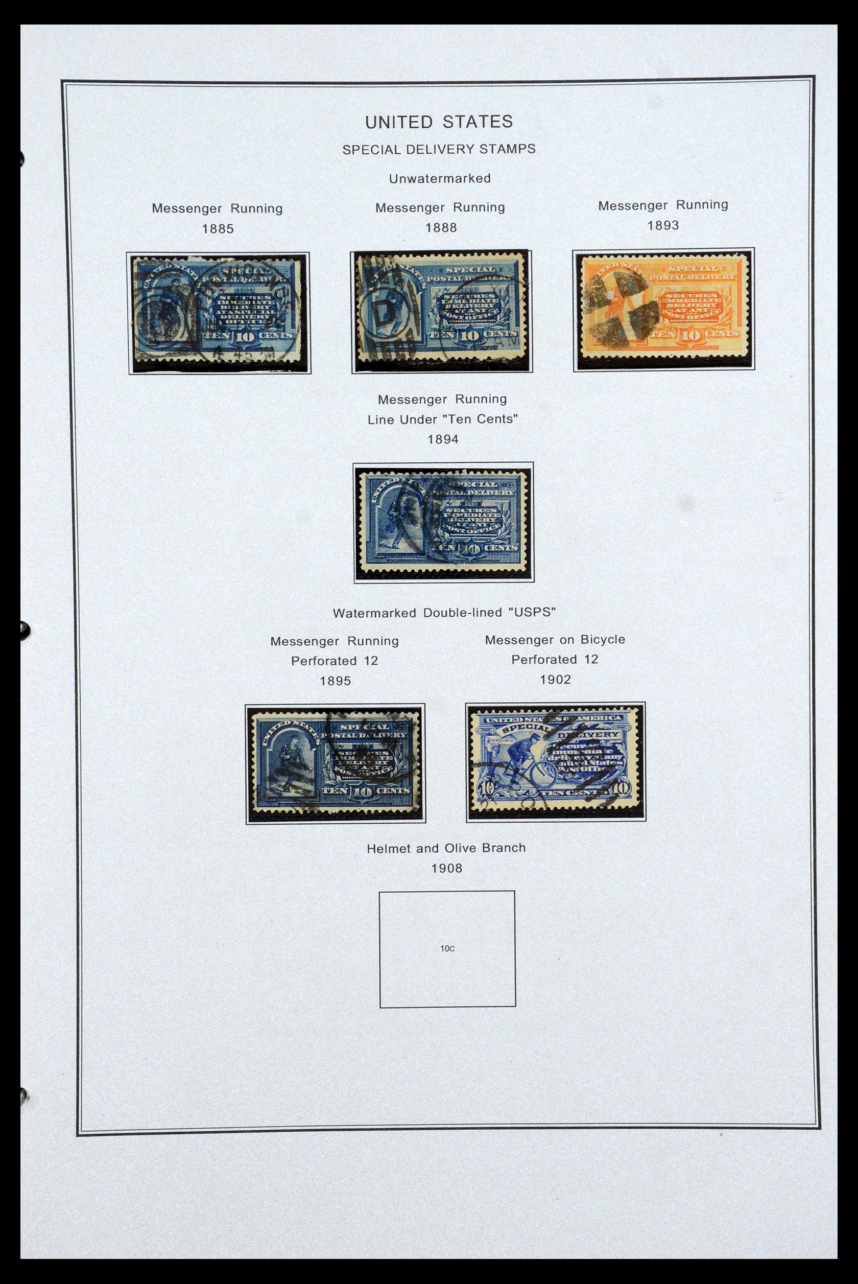 35538 057 - Postzegelverzameling 35538 USA back of the book 1853-1950.