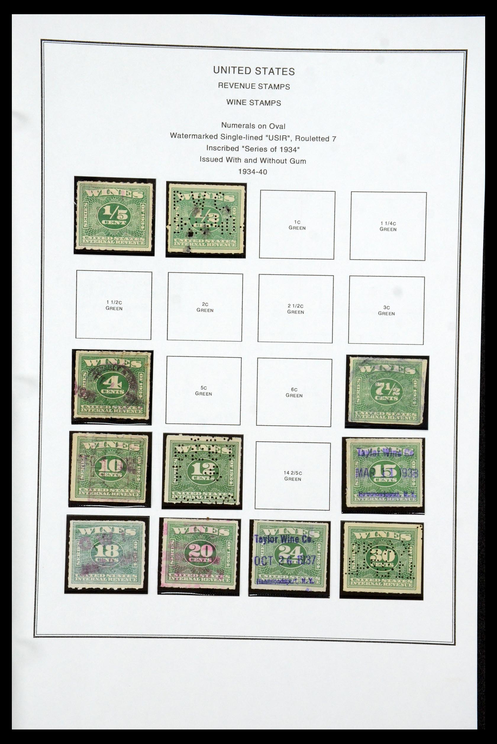 35538 165 - Postzegelverzameling 35538 USA back of the book 1853-1950.
