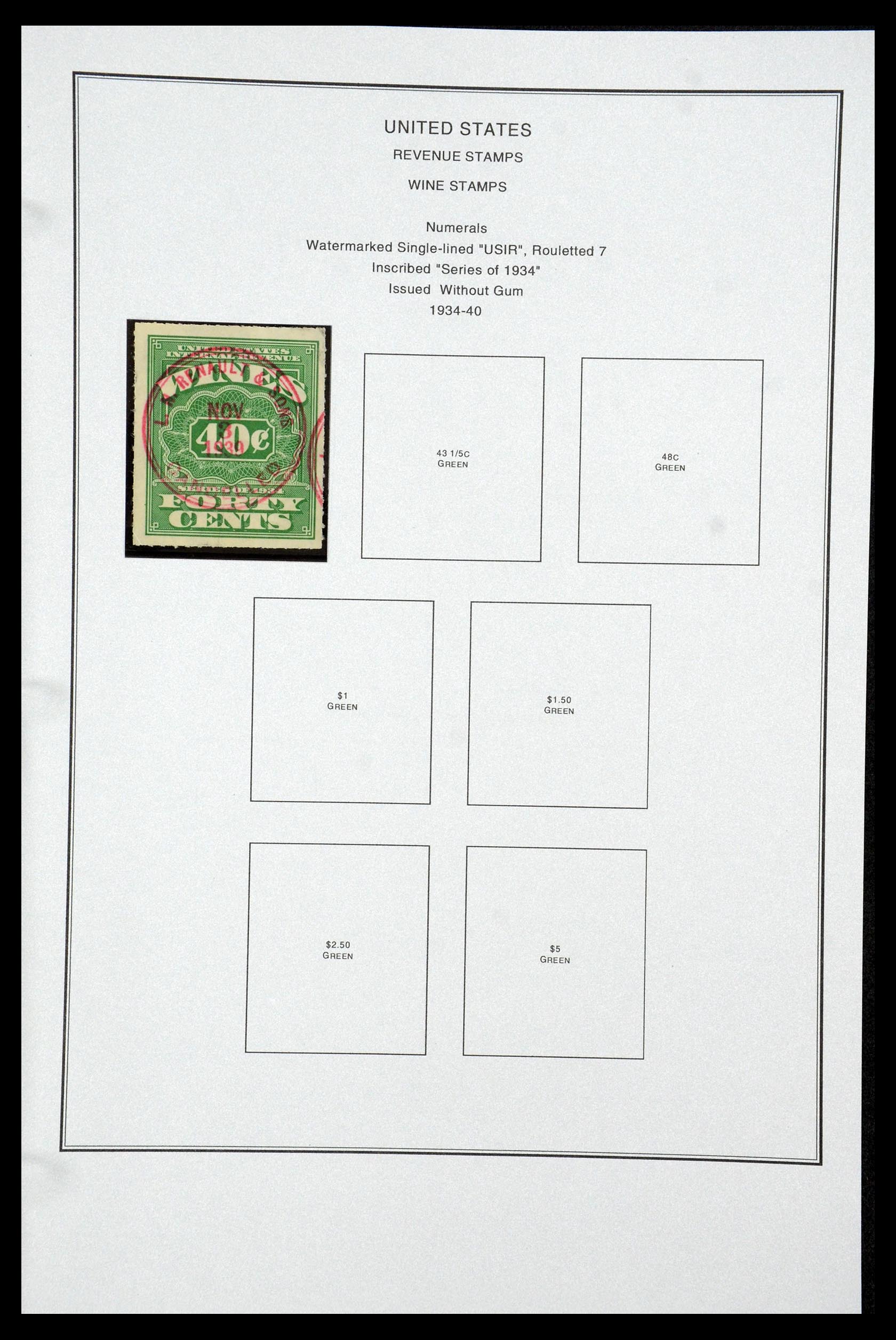 35538 166 - Postzegelverzameling 35538 USA back of the book 1853-1950.